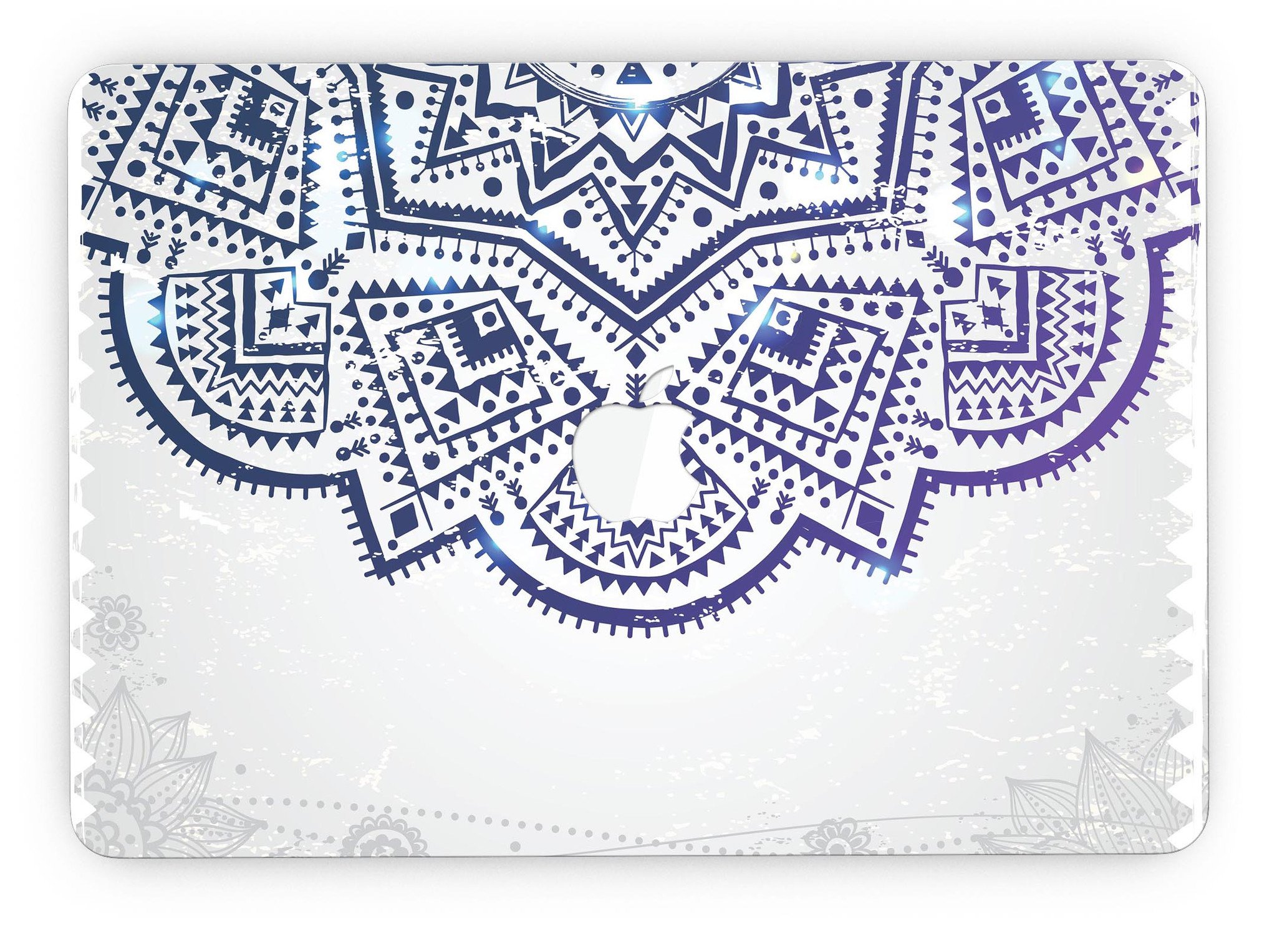 Ethnic Indian Vector Ornament skin for MacBook Pro with Retina Display, showcasing intricate design and premium vinyl material.