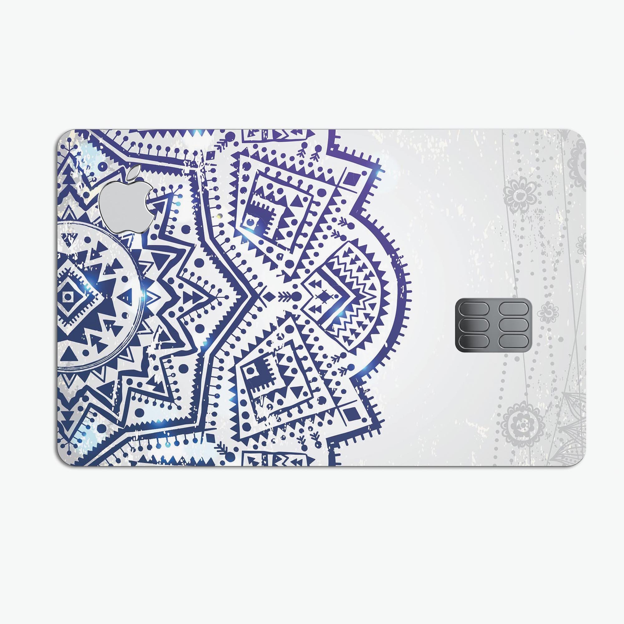 Ethnic Indian Vector Ornament skin for Apple Card, showcasing vibrant ethnic design and premium vinyl material.