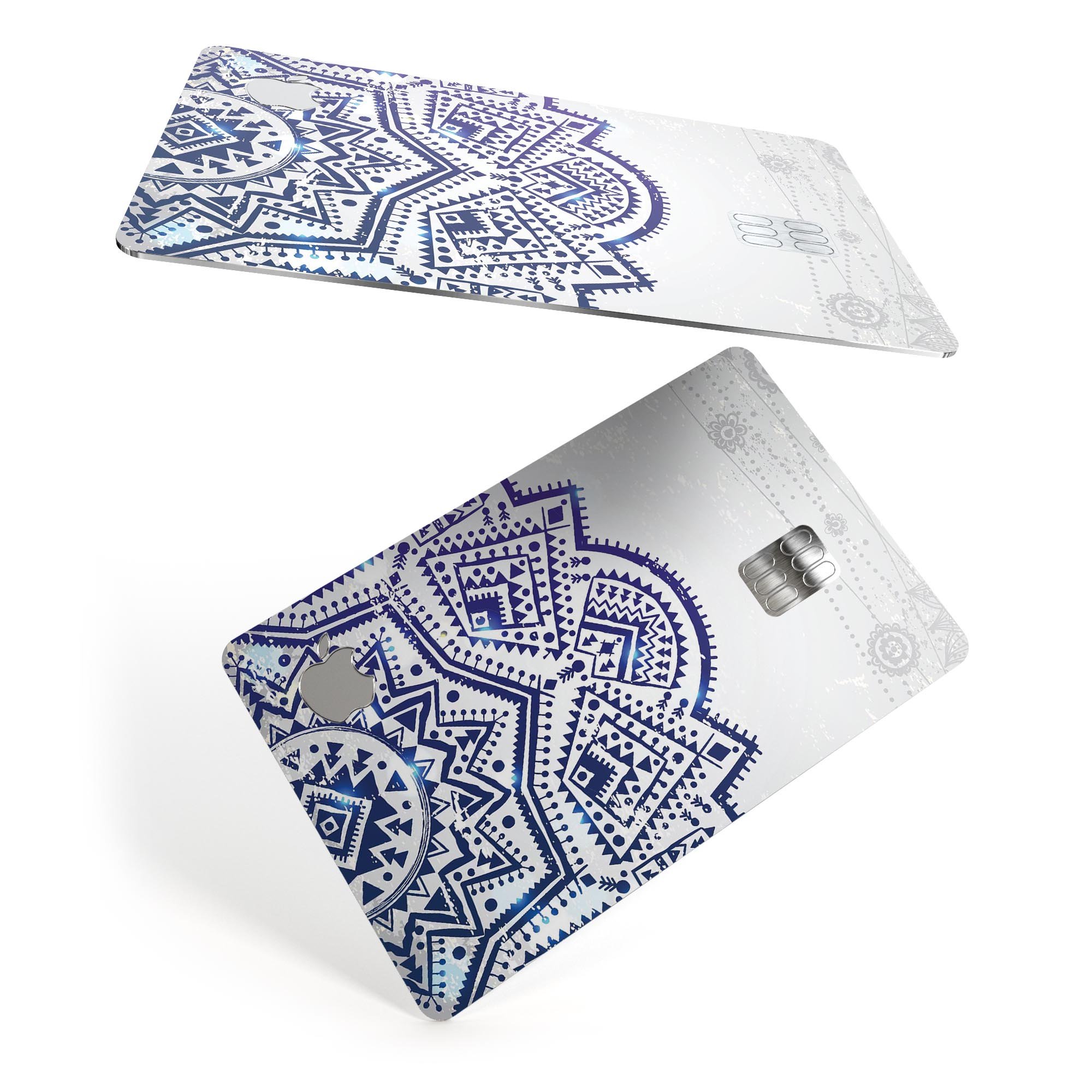 Ethnic Indian Vector Ornament skin for Apple Card, showcasing vibrant ethnic design and premium vinyl material.