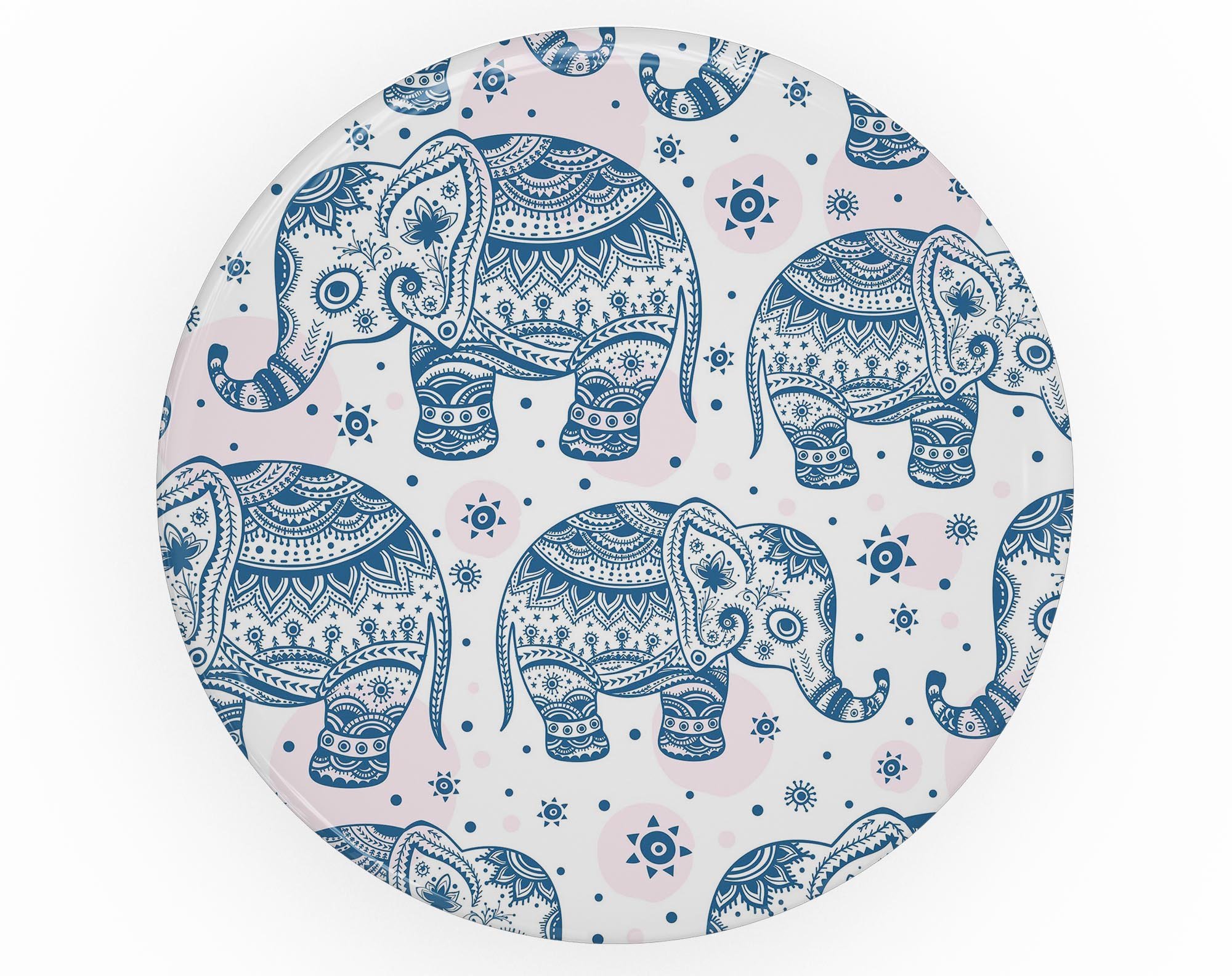 Ethnic Navy Seamless Aztec Elephant Skin Kit for PopSockets, showcasing intricate Aztec patterns on a navy background.