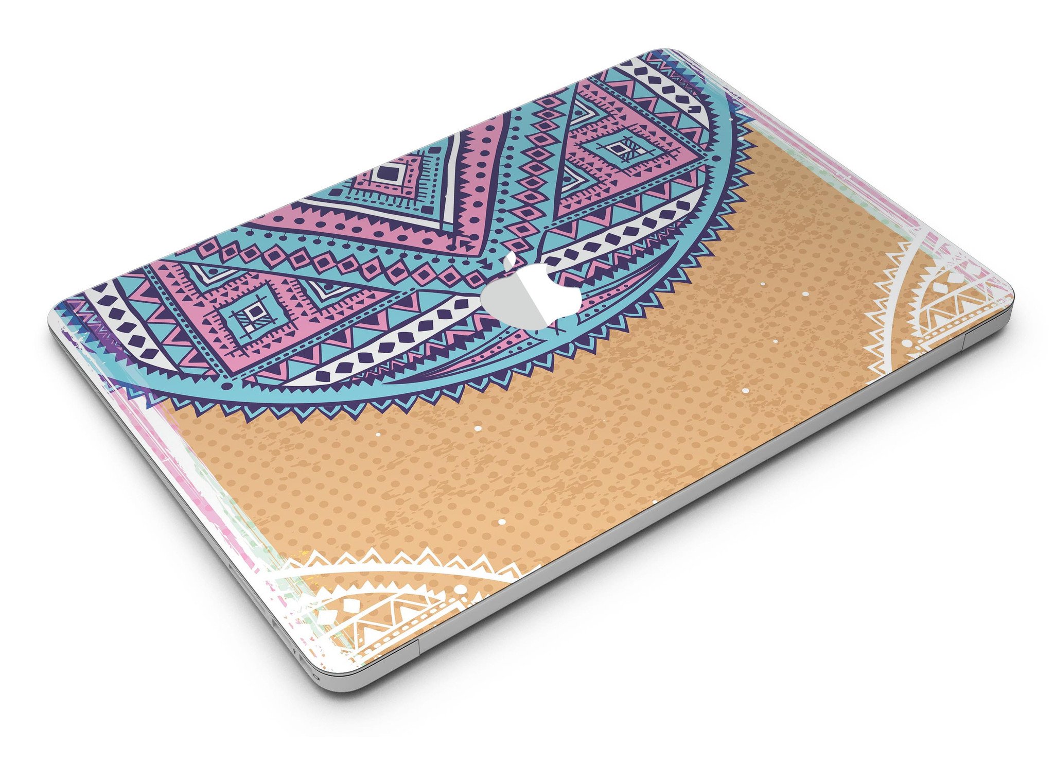 Ethnic Tribe Pattern V2 MacBook Air Skin Kit showcasing vibrant ethnic design on a sleek MacBook Air.