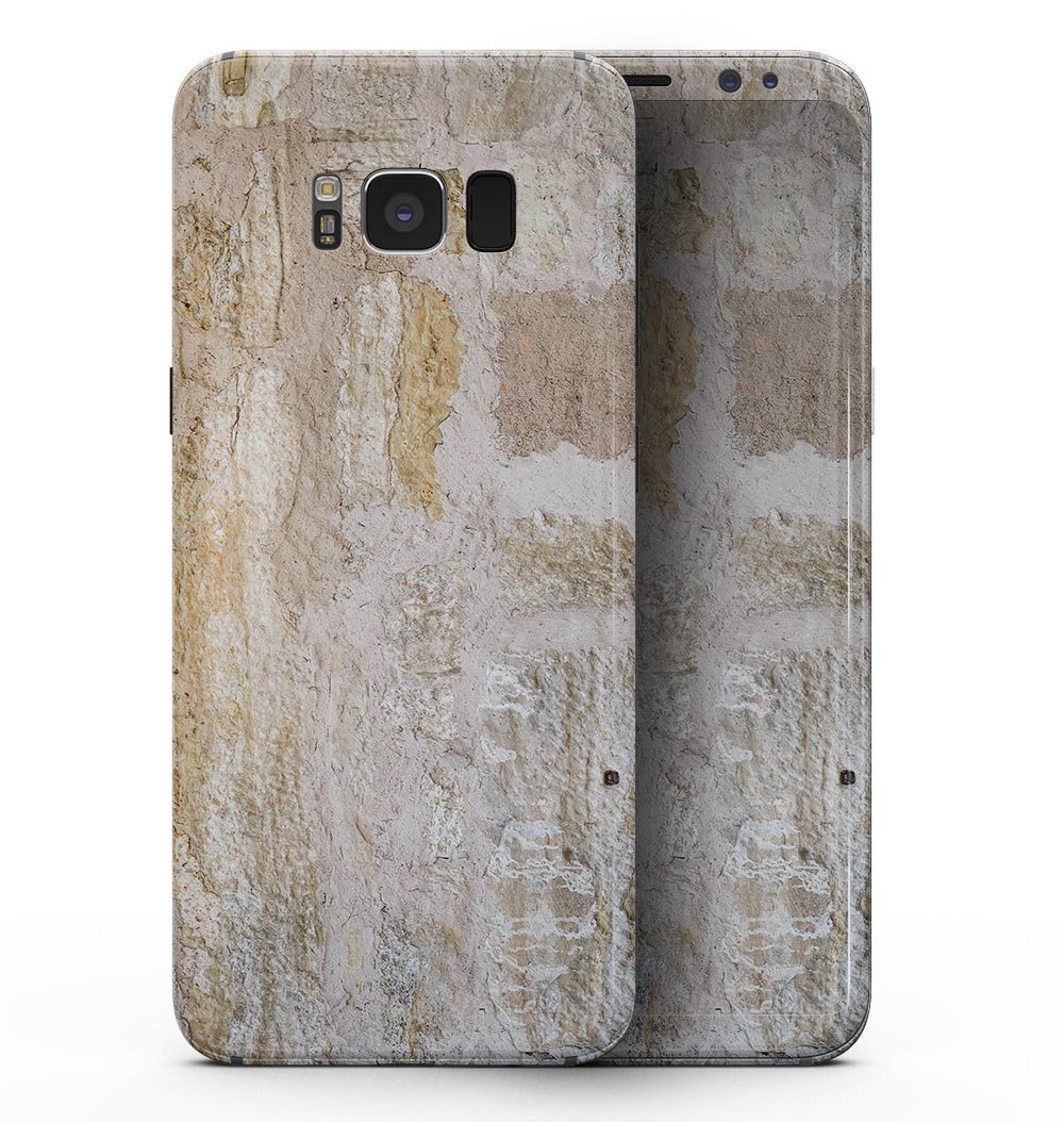 Samsung Galaxy S8 with Exposed Eroding Brick Wall skin, showcasing a unique urban design.