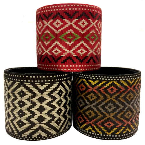 Extra Wide Cana Flecha Bracelet handcrafted from sustainable Caña Flecha by Zenu Tribe artisans in Colombia, showcasing intricate geometric patterns.