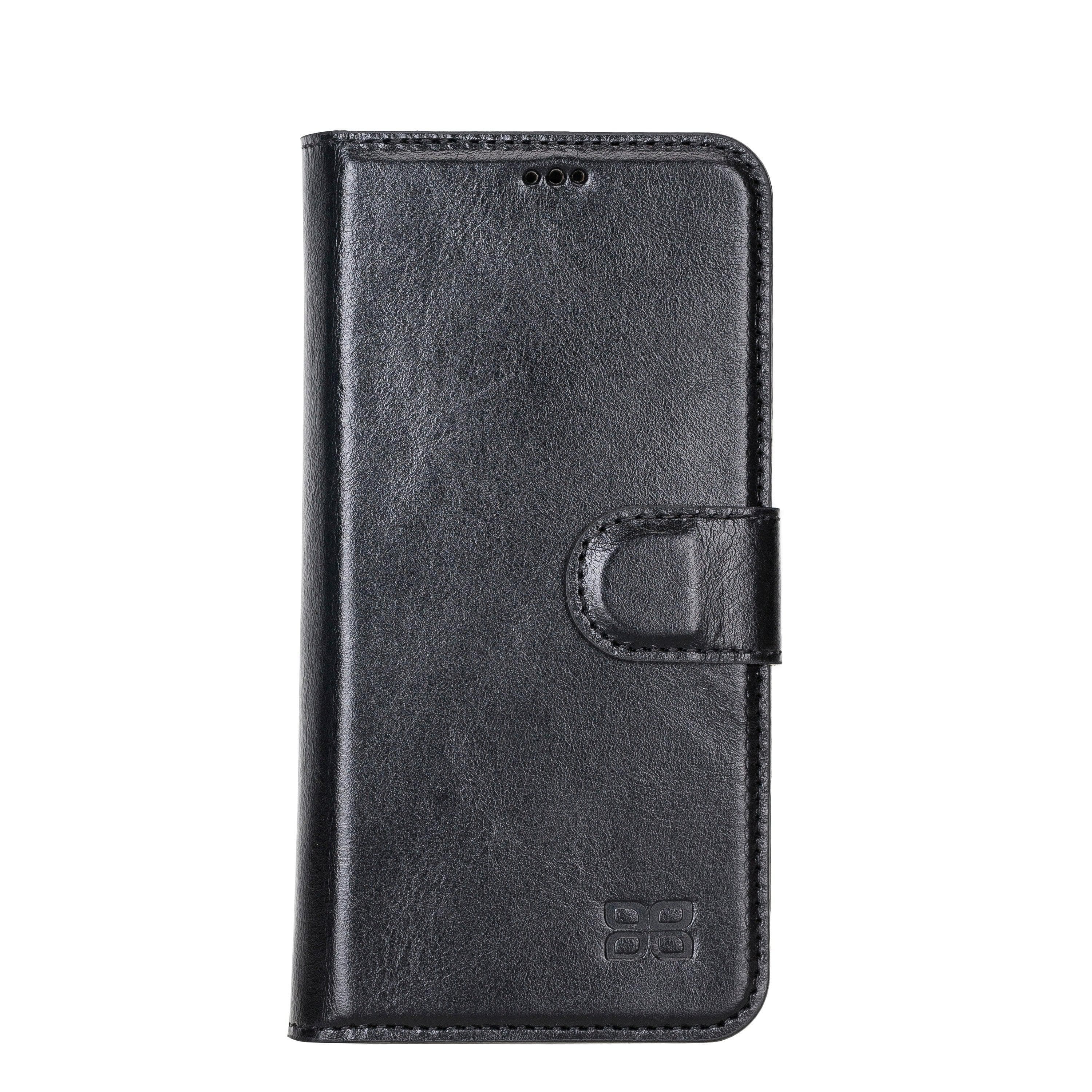 F360 Magnetic Detachable Leather Wallet Case for iPhone 12, showcasing its sleek design and functionality with credit card compartments.