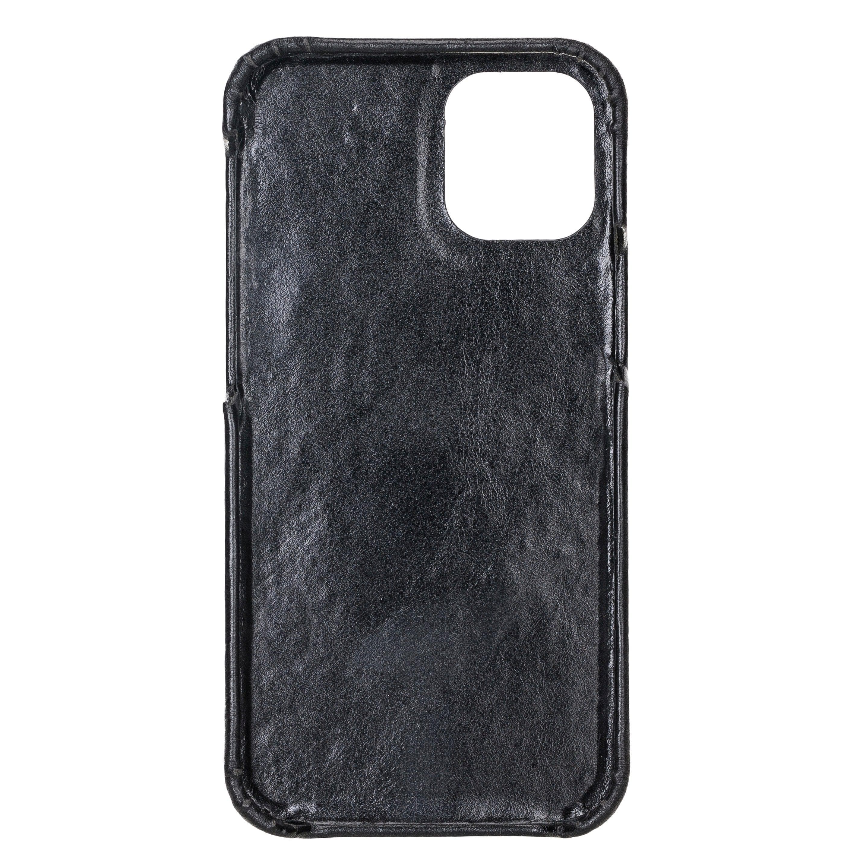 F360 Magnetic Detachable Leather Wallet Case for iPhone 12, showcasing its sleek design and functionality with credit card compartments.