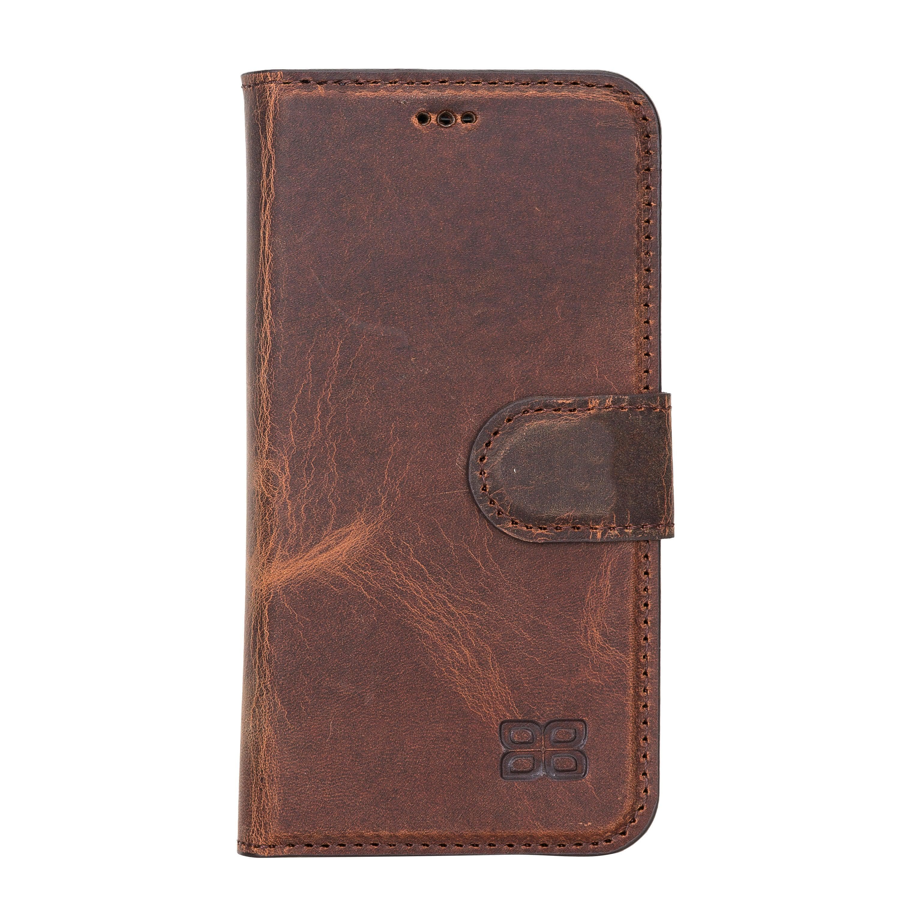 F360 Magnetic Detachable Leather Wallet Case for iPhone 12, showcasing its sleek design and functionality with credit card compartments.