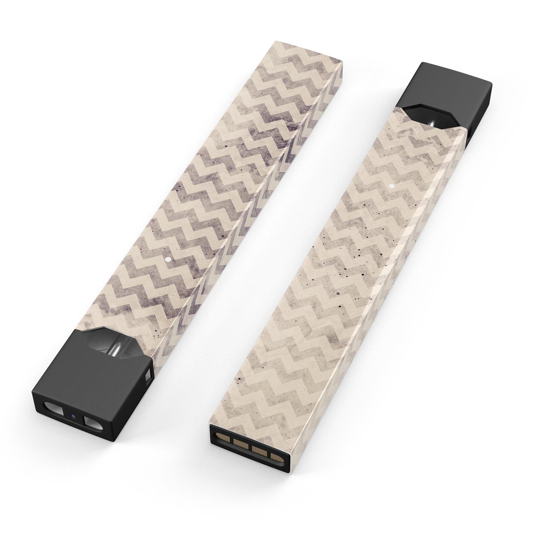 Faded black and white chevron pattern decal for JUUL vaping device, showcasing stylish design and protective features.