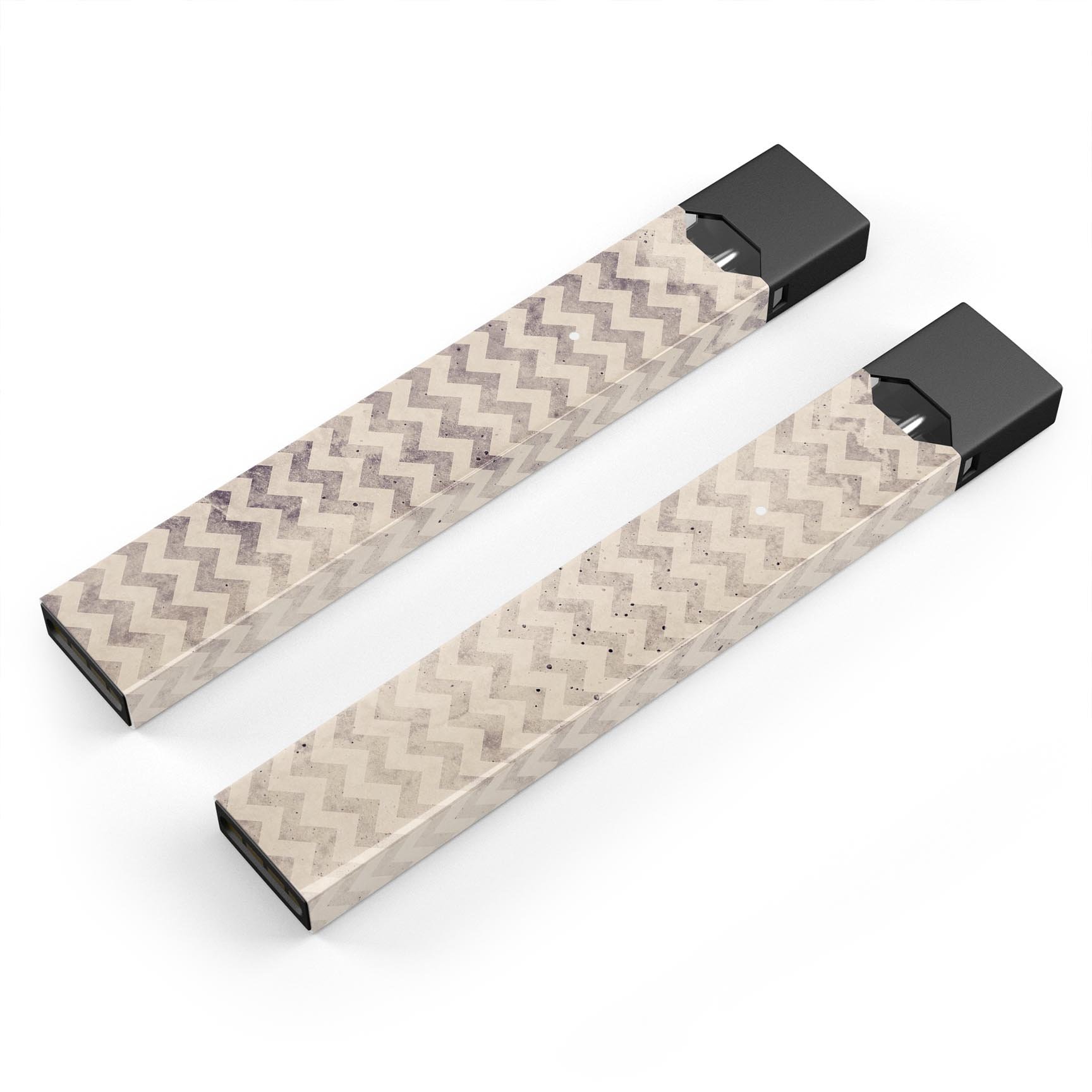 Faded black and white chevron pattern decal for JUUL vaping device, showcasing stylish design and protective features.