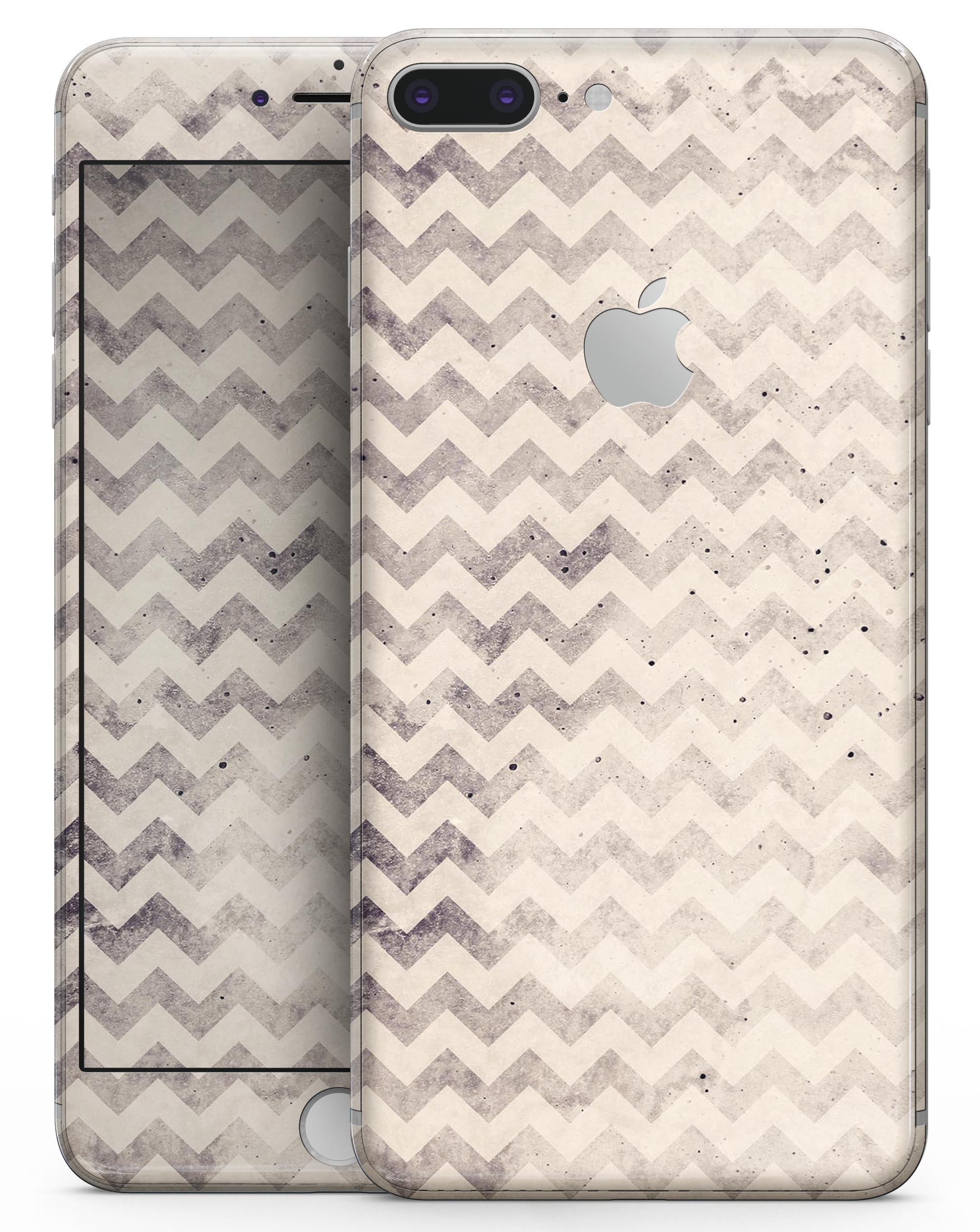 Faded Black and White Chevron Pattern skin for iPhone 8 and 8 Plus, showcasing a stylish design with a modern chevron pattern.