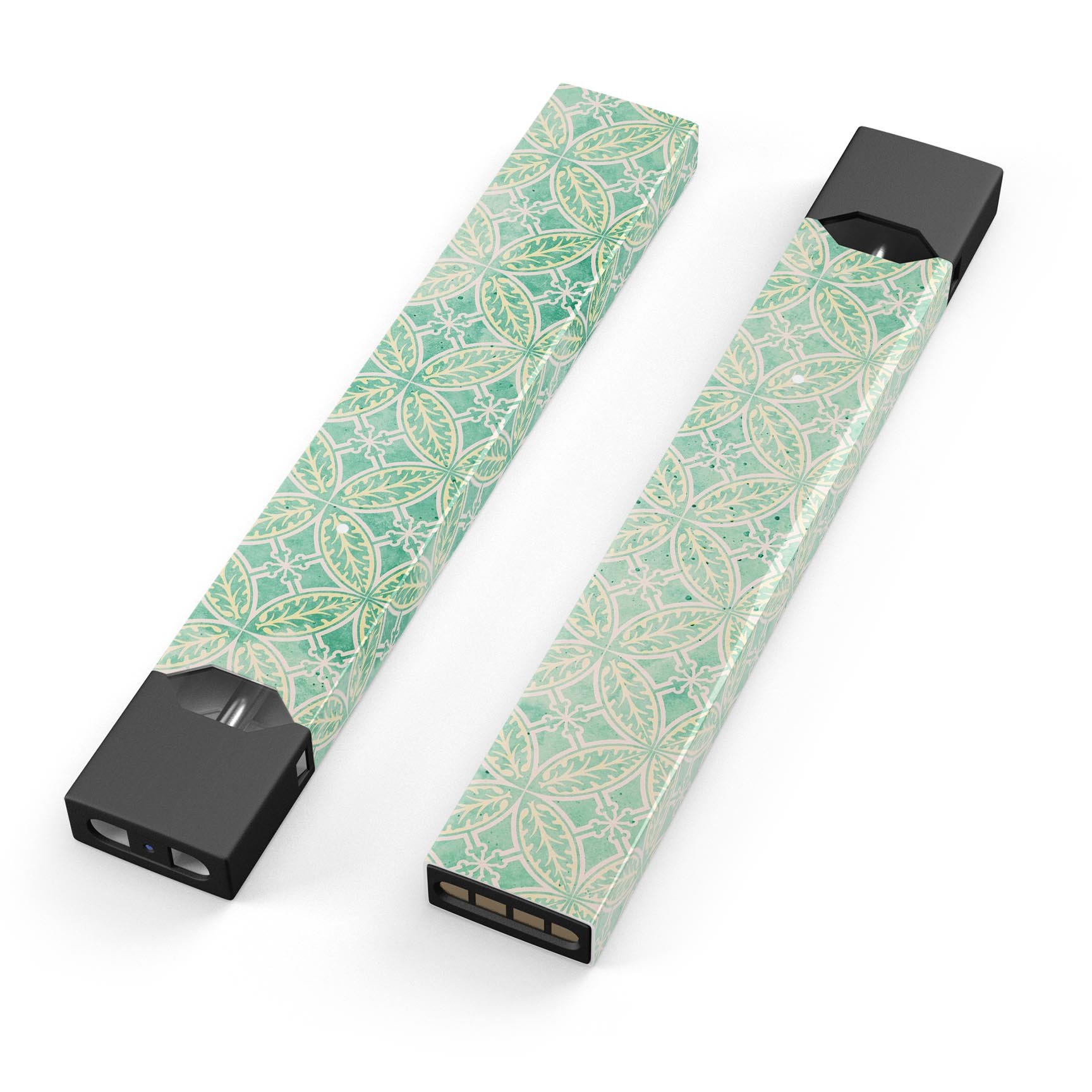 Faded blue and green overlapping circles decal for JUUL vaping device, showcasing its vibrant design and premium quality.