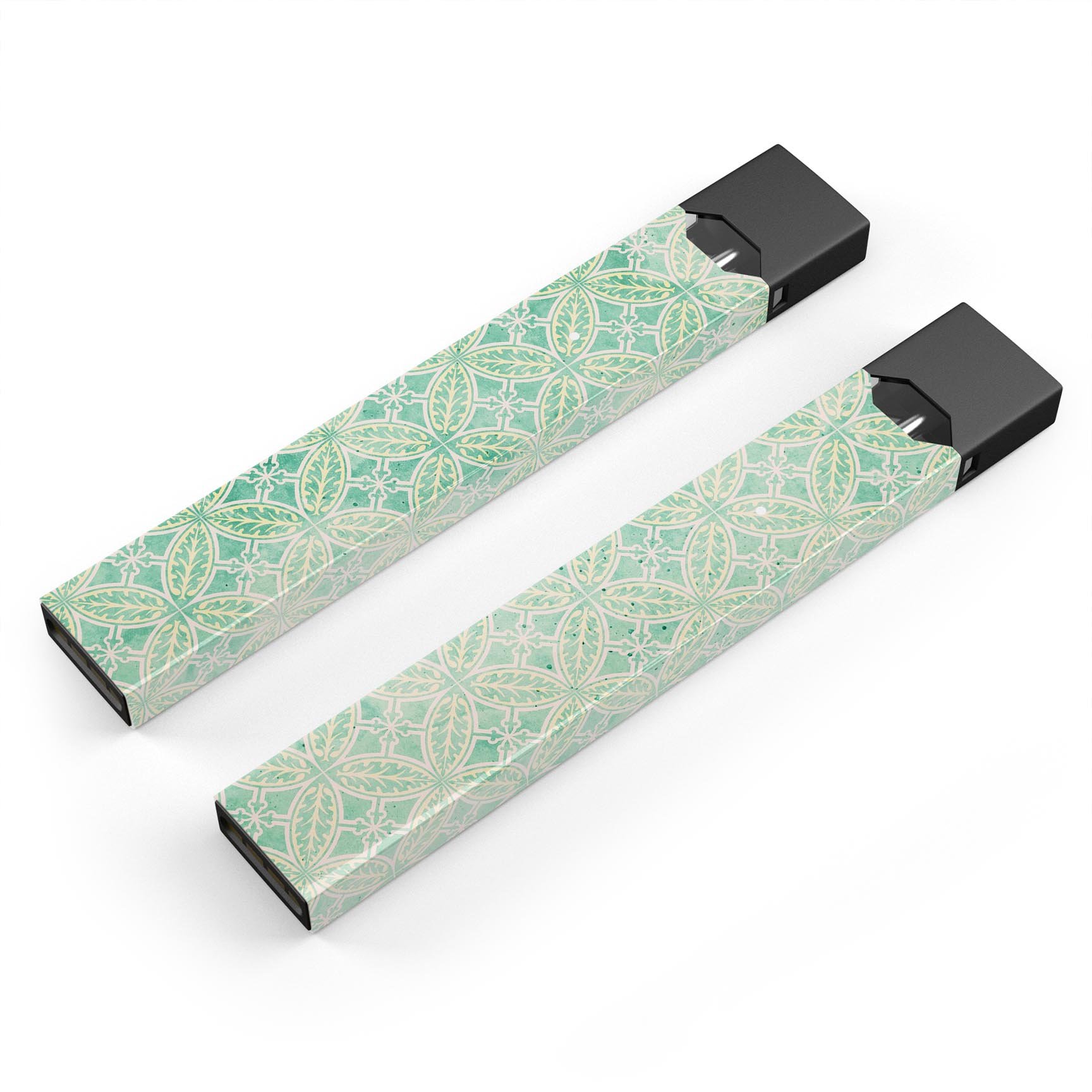 Faded blue and green overlapping circles decal for JUUL vaping device, showcasing its vibrant design and premium quality.