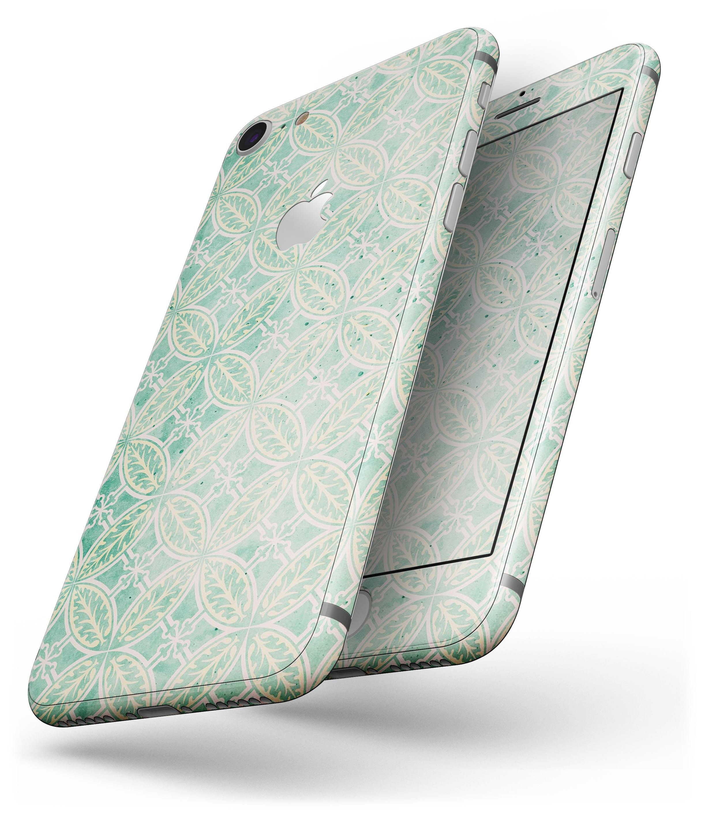 Faded blue and green overlapping circles skin for iPhone 8, showcasing a stylish design that enhances the device's appearance.