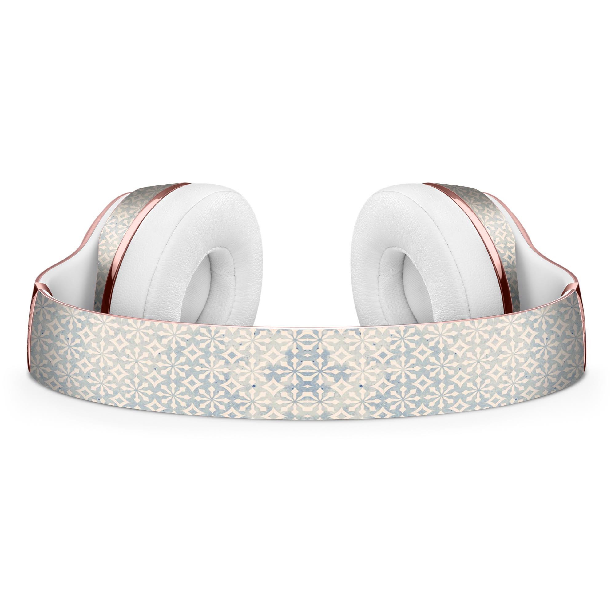 Faded blue and white snowflake pattern skin kit for Beats by Dre Solo 3 Wireless Headphones, showcasing a stylish design.