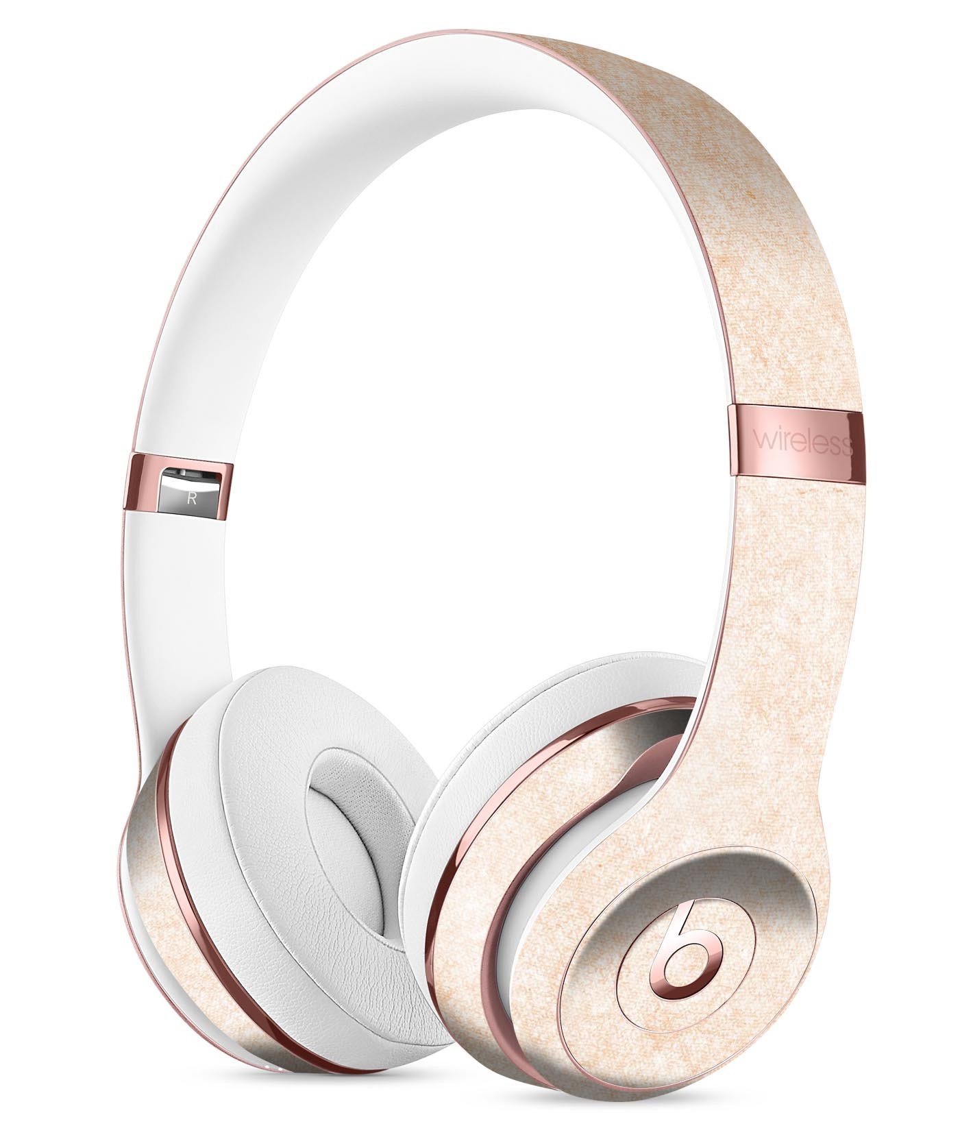 Faded Coral and White SunRise Full-Body Skin Kit designed for Beats by Dre Solo 3 Wireless Headphones, showcasing vibrant colors and sleek design.