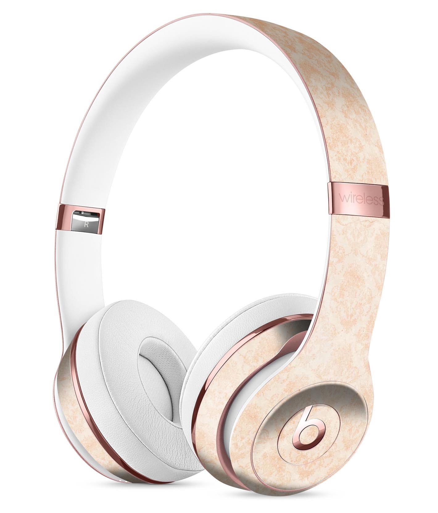 Faded Coral Grunge Skin Kit for Beats by Dre Solo 3 Wireless Headphones, showcasing vibrant colors and unique pattern.