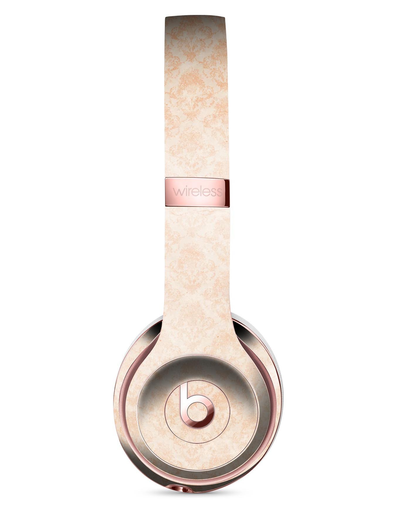 Faded Coral Grunge Skin Kit for Beats by Dre Solo 3 Wireless Headphones, showcasing vibrant colors and unique pattern.