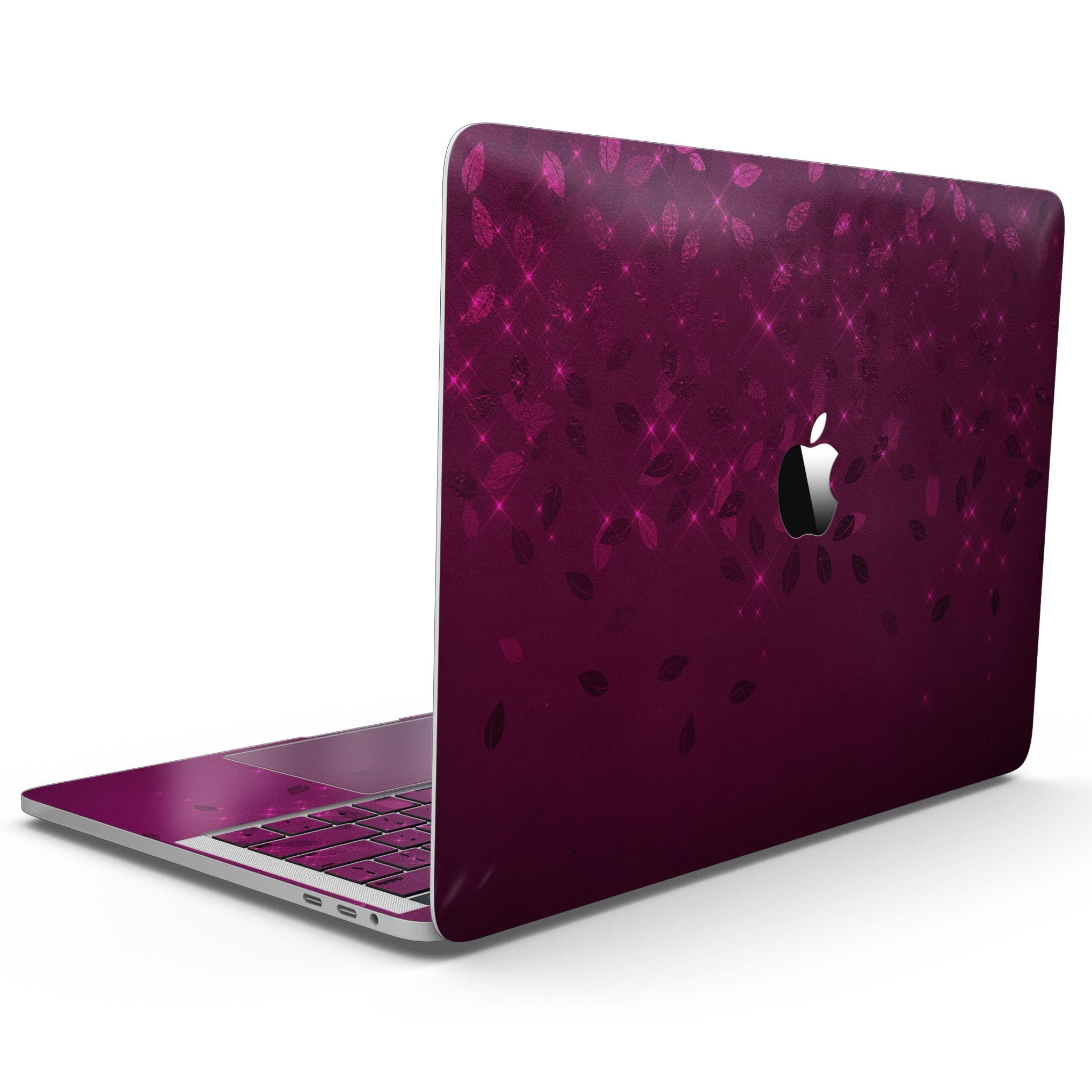 Faded Falling Leaves skin for 13" MacBook Pro without Touch Bar, showcasing vibrant leaf patterns on a sleek device.