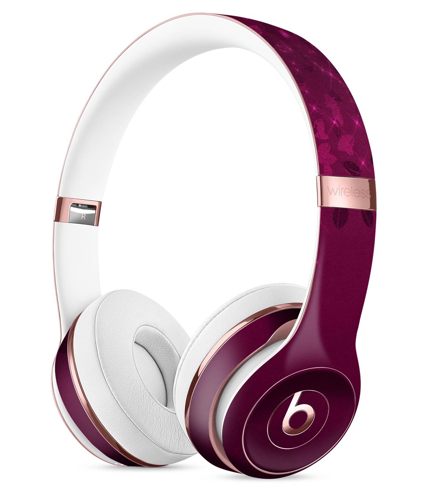 Faded Falling Leaves of Burgundy Skin Kit for Beats by Dre Solo 3 Wireless Headphones, showcasing a vibrant leaf design.