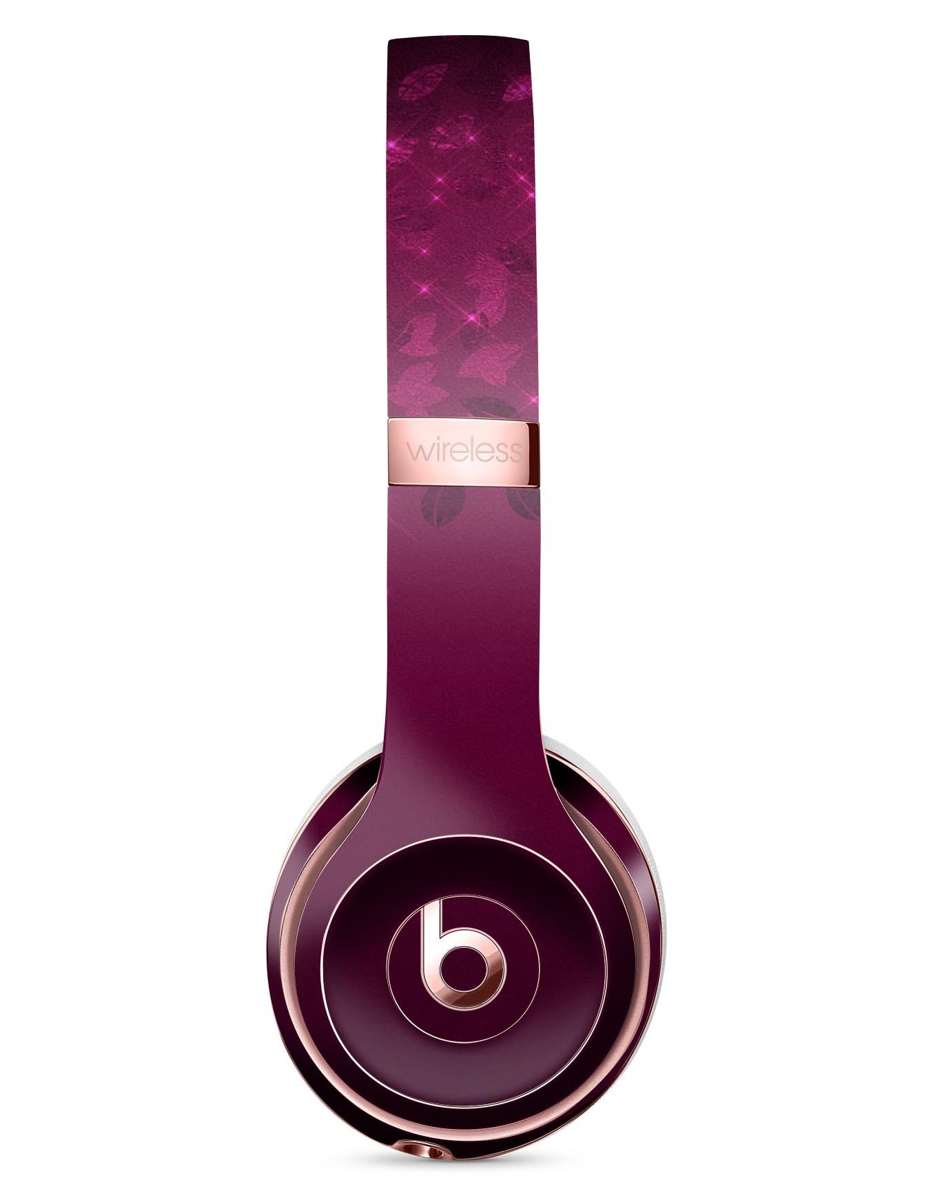 Faded Falling Leaves of Burgundy Skin Kit for Beats by Dre Solo 3 Wireless Headphones, showcasing a vibrant leaf design.