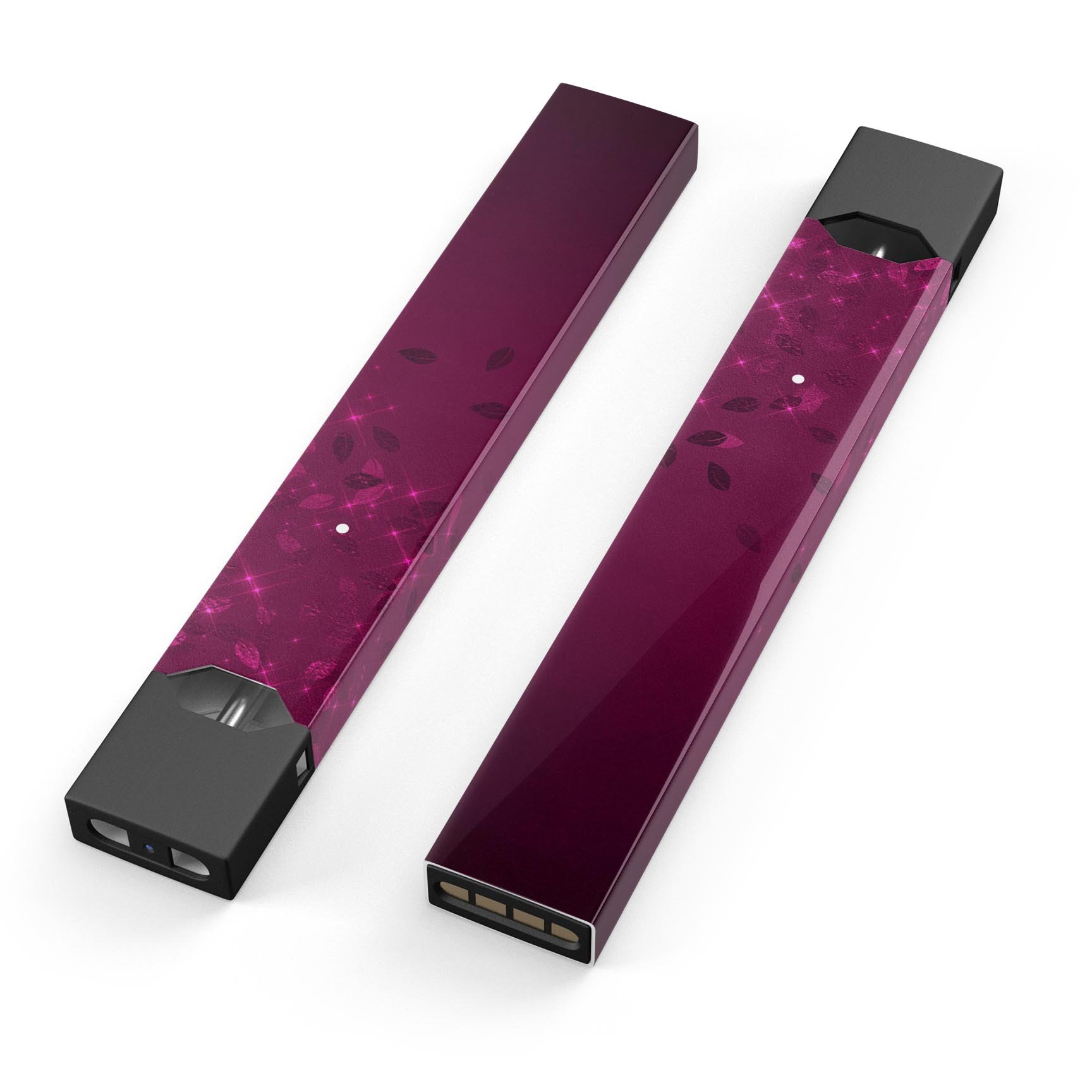 Faded Falling Leaves of Burgundy skin-wrap for JUUL device, showcasing intricate leaf patterns and rich burgundy color.