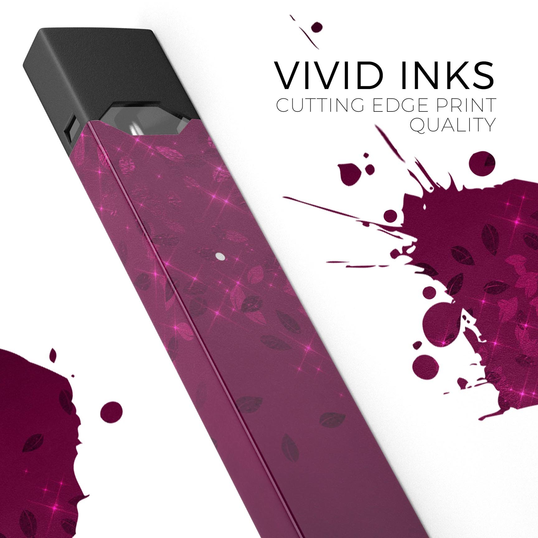 Faded Falling Leaves of Burgundy skin-wrap for JUUL device, showcasing intricate leaf patterns and rich burgundy color.