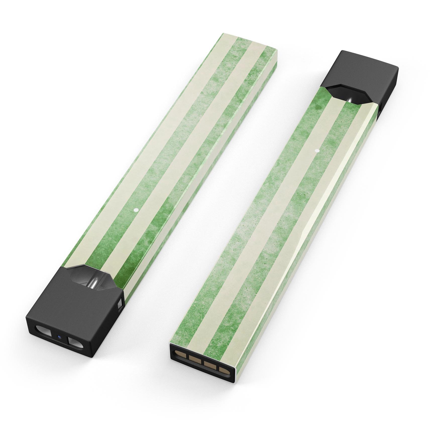 Faded Green Vertical Stripes skin-wrap for JUUL vaping device, showcasing a stylish design and premium quality.