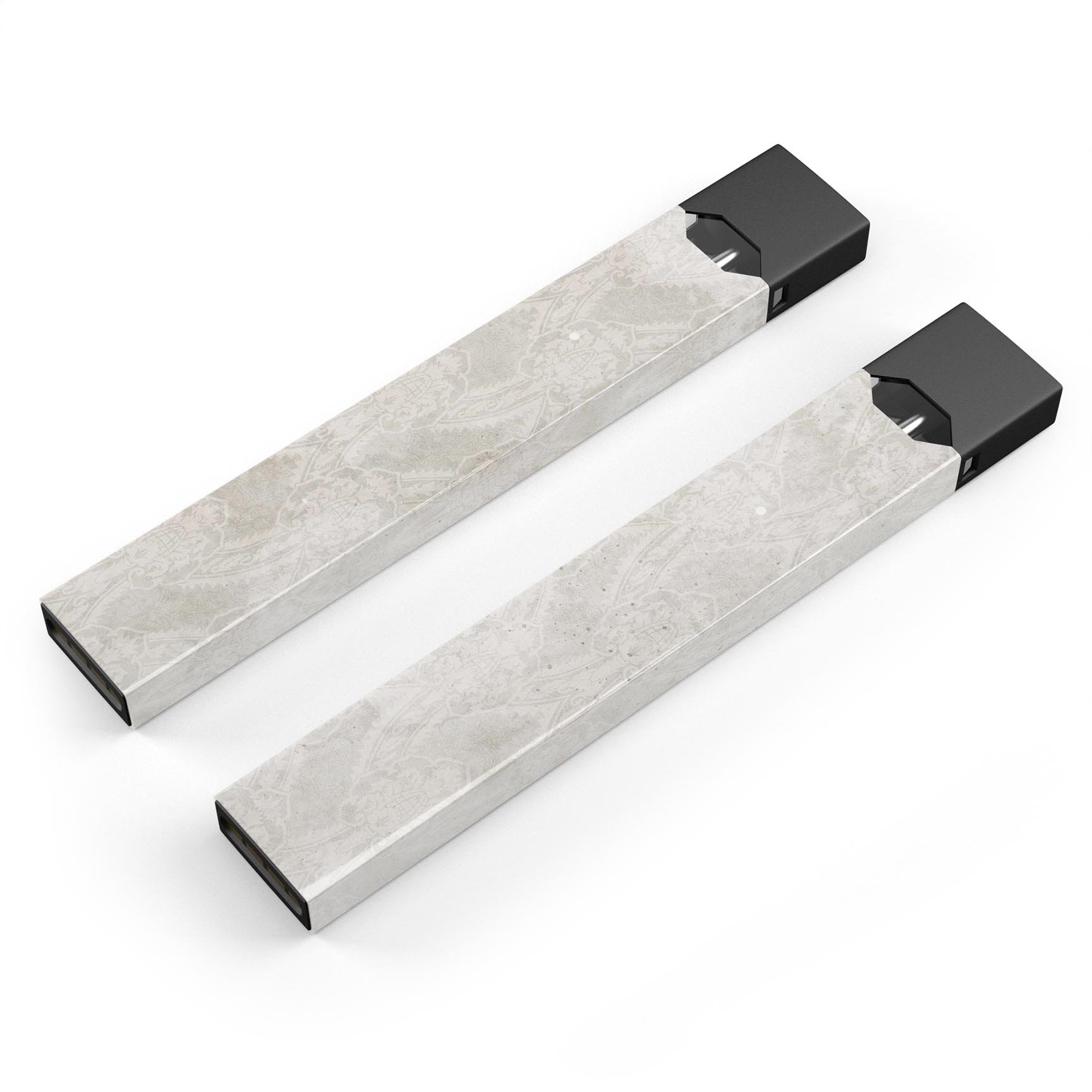 Faded White and Gray Royal Pattern decal for JUUL vaping device, showcasing a stylish design with protective features.