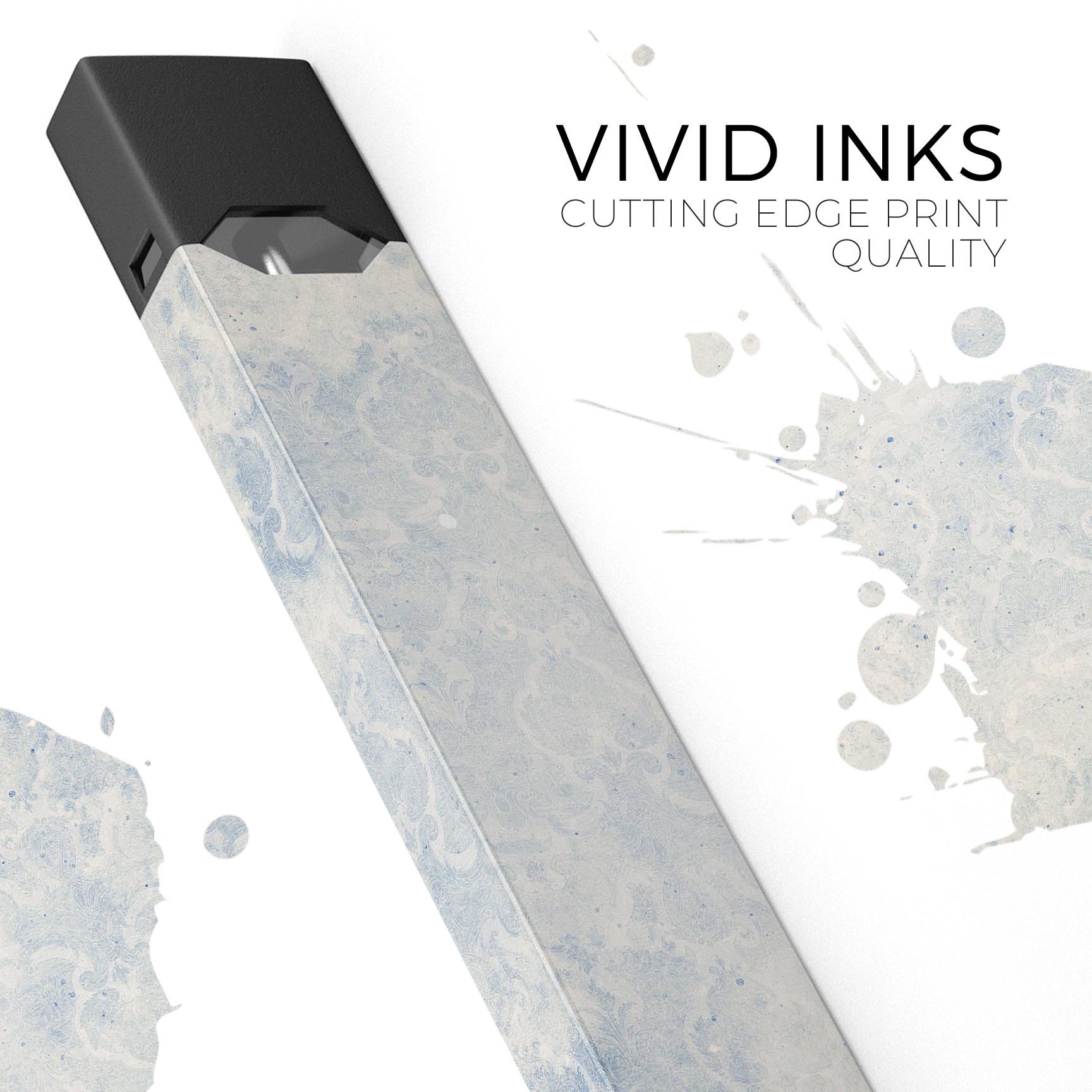 Faded Winds of Winter Damask Pattern decal for JUUL vaping device, showcasing intricate design and premium quality.