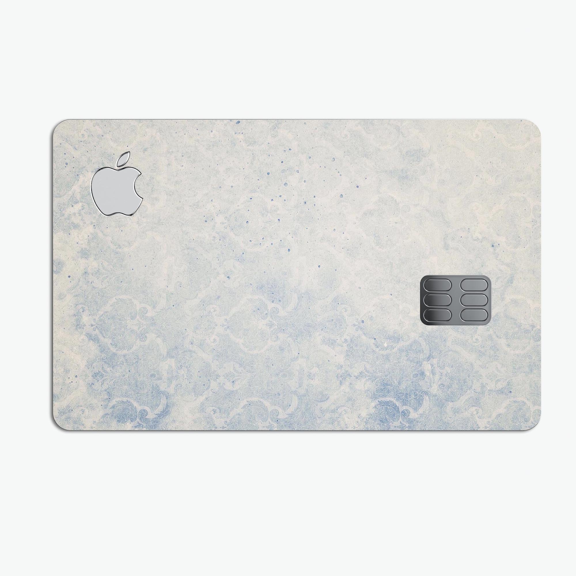 Faded Winds of Winter Damask Pattern decal on an Apple Card, showcasing its elegant design and premium quality.