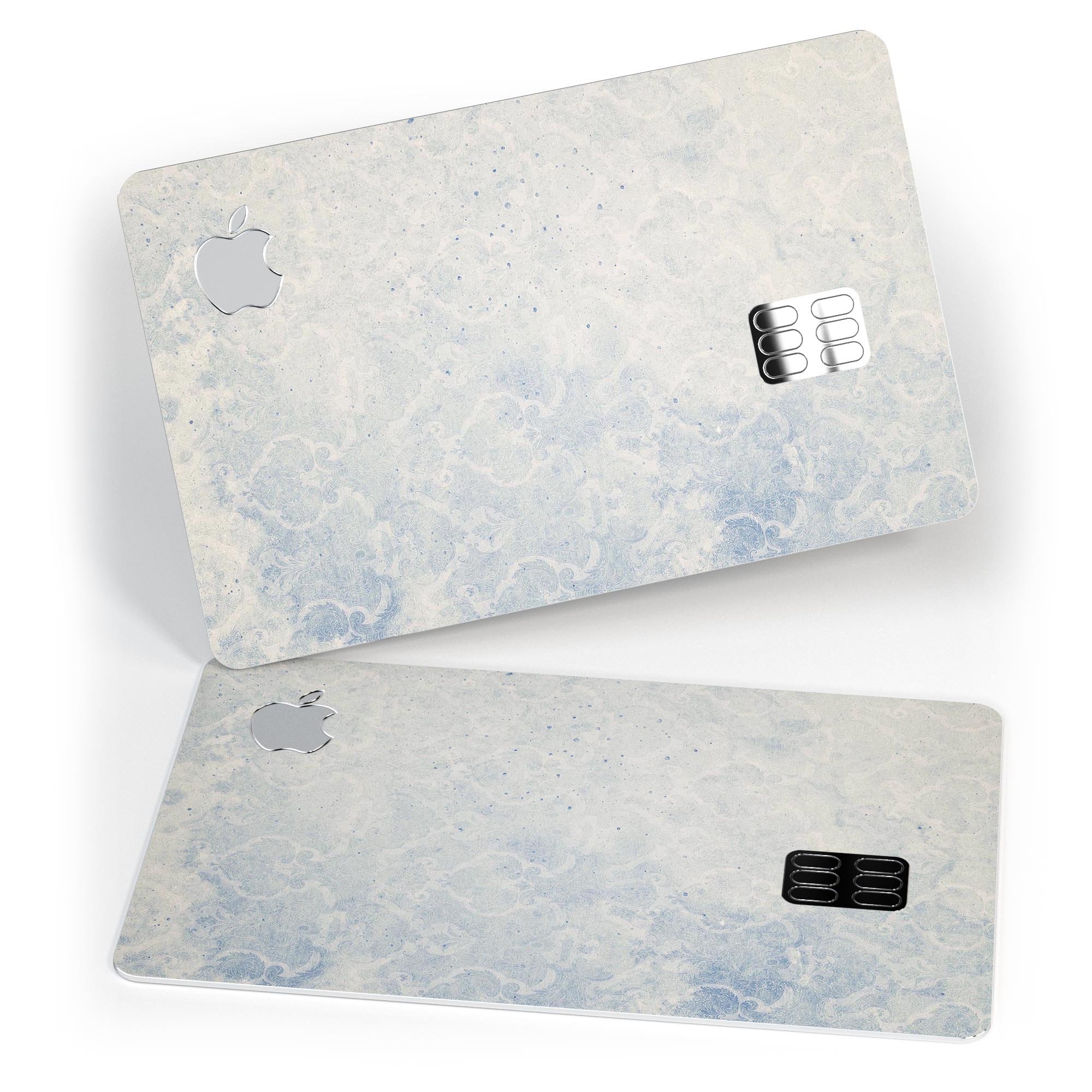 Faded Winds of Winter Damask Pattern decal on an Apple Card, showcasing its elegant design and premium quality.