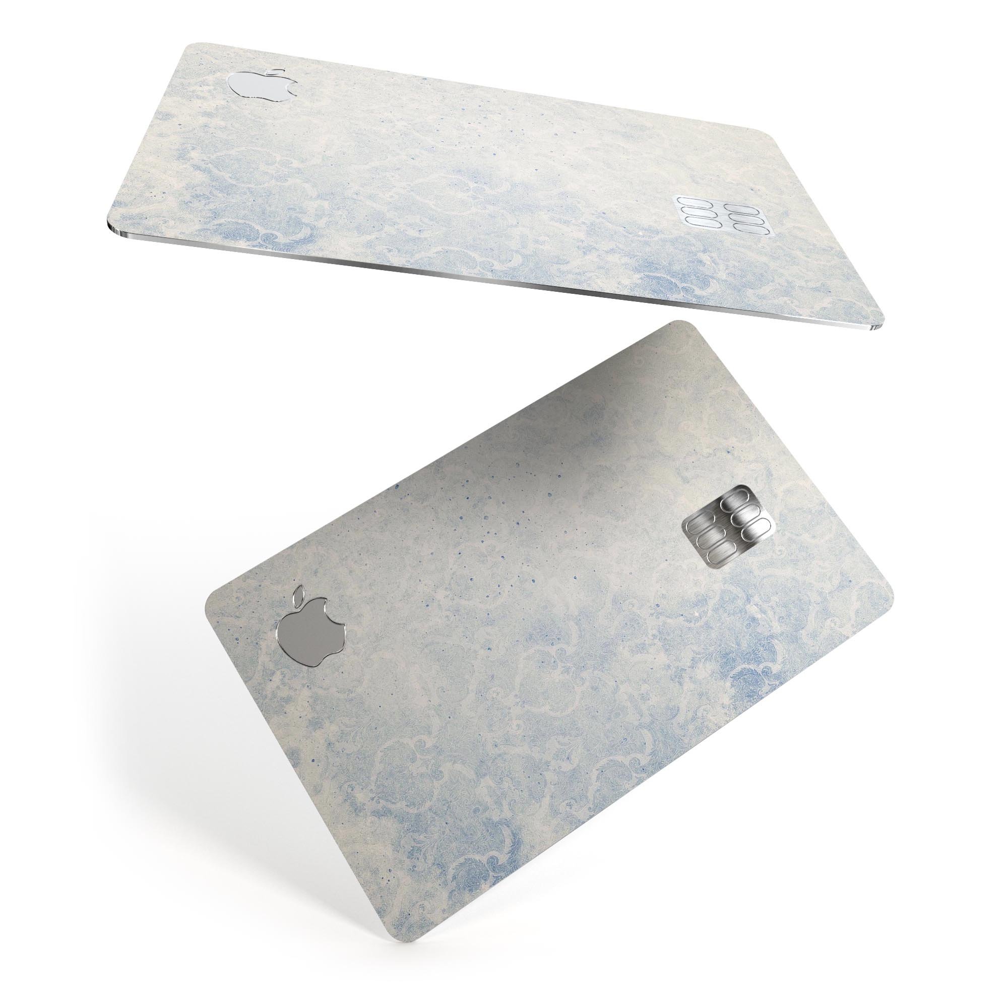 Faded Winds of Winter Damask Pattern decal on an Apple Card, showcasing its elegant design and premium quality.