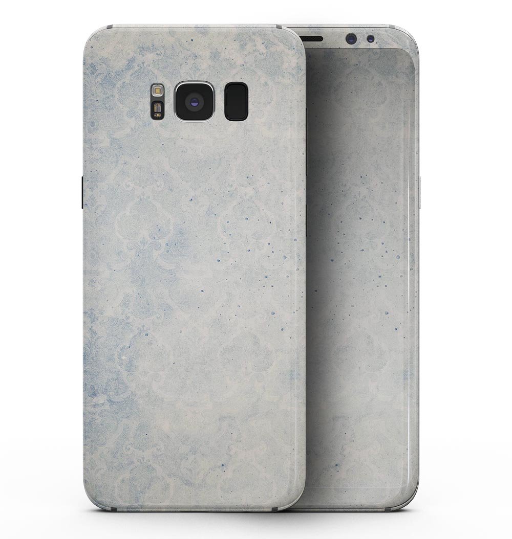 Faded Winds of Winter Damask Pattern skin for Samsung Galaxy S8, showcasing intricate design and premium vinyl material.