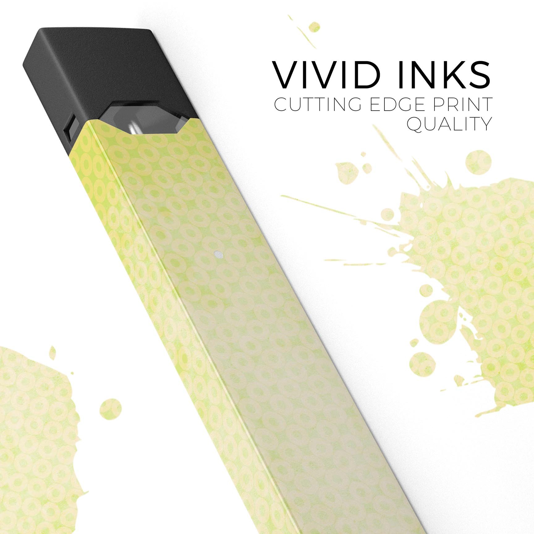 Faded Yellow Micro Grunge Dots skin-wrap for JUUL device, showcasing a stylish design with micro grunge dots pattern.