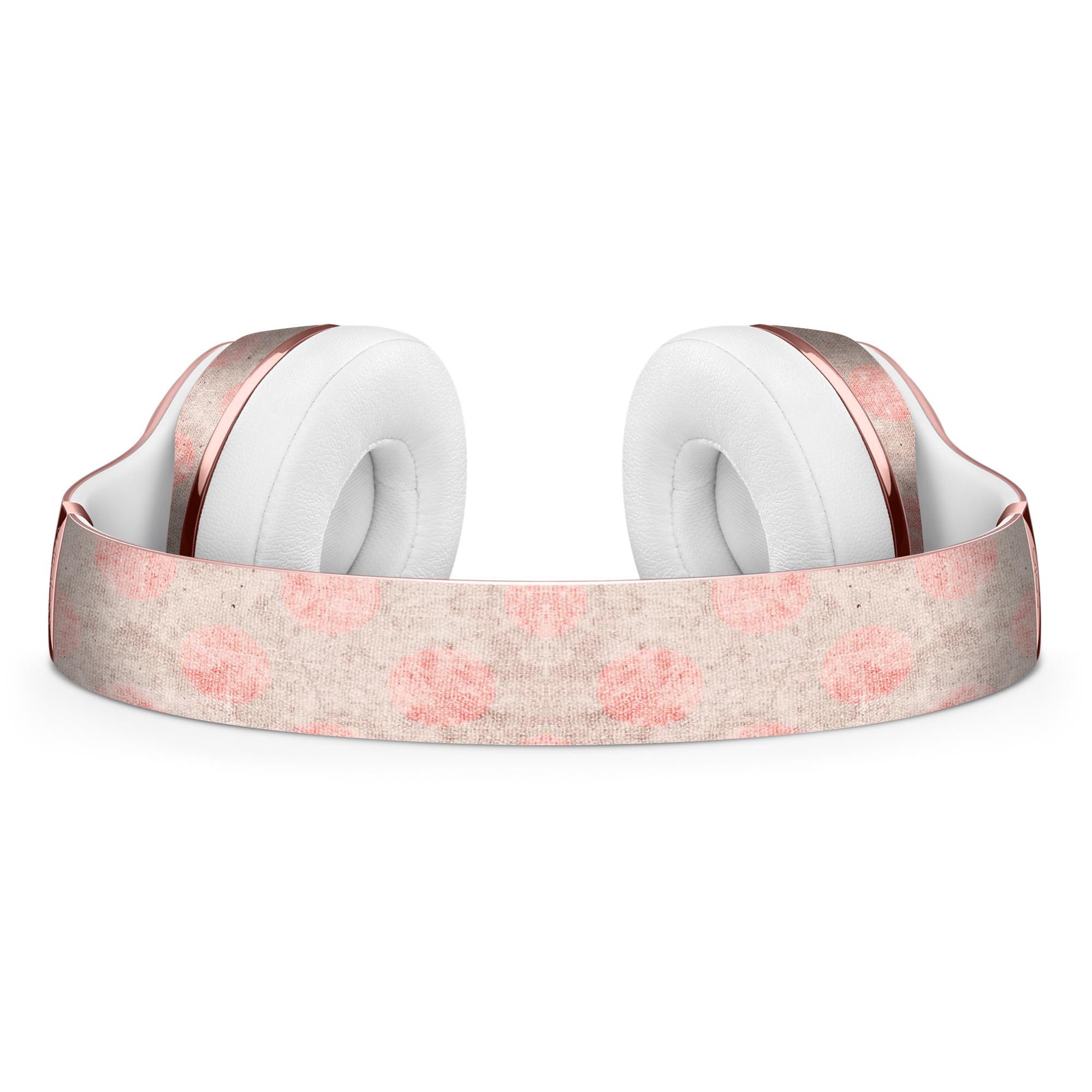 Fading Brown and Red Polkadotted Pattern Full-Body Skin Kit for Beats by Dre Solo 3 Wireless Headphones, showcasing vibrant colors and unique design.