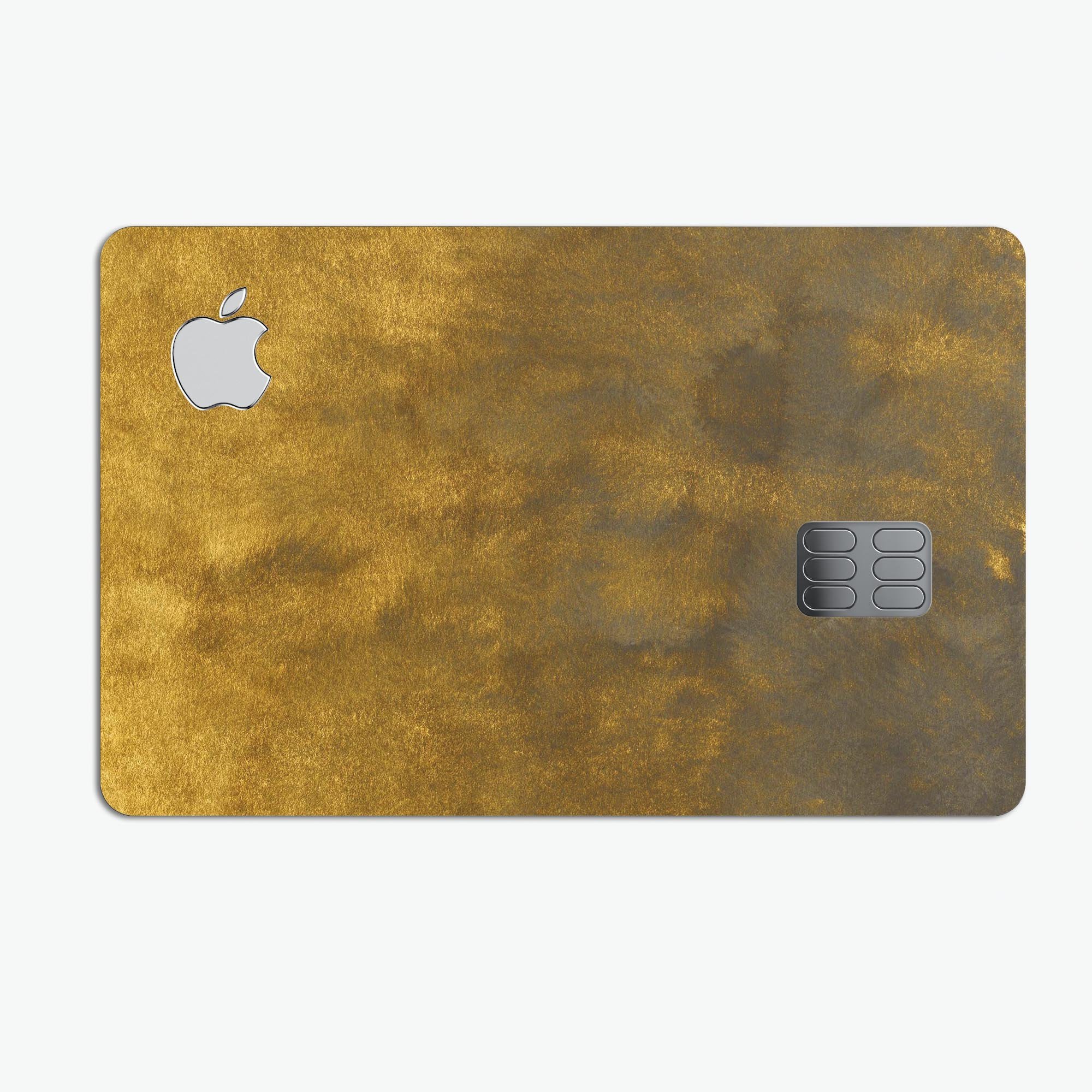 Fading Golden Fire Field V2 decal skin for Apple Card, showcasing a vibrant design with premium vinyl finish.