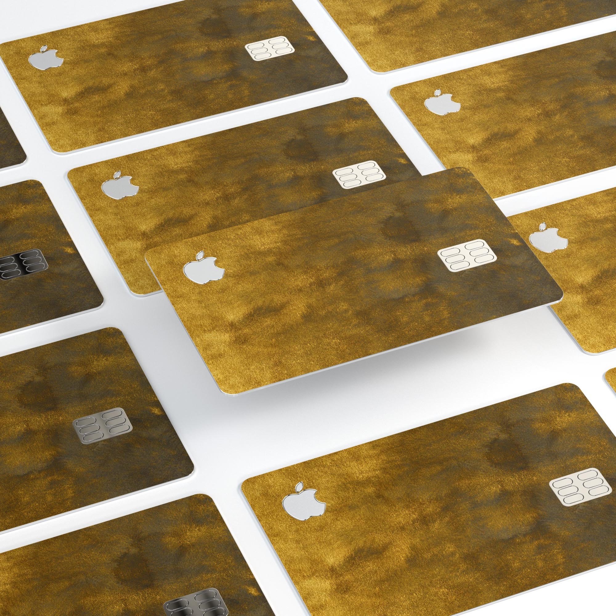 Fading Golden Fire Field V2 decal skin for Apple Card, showcasing a vibrant design with premium vinyl finish.