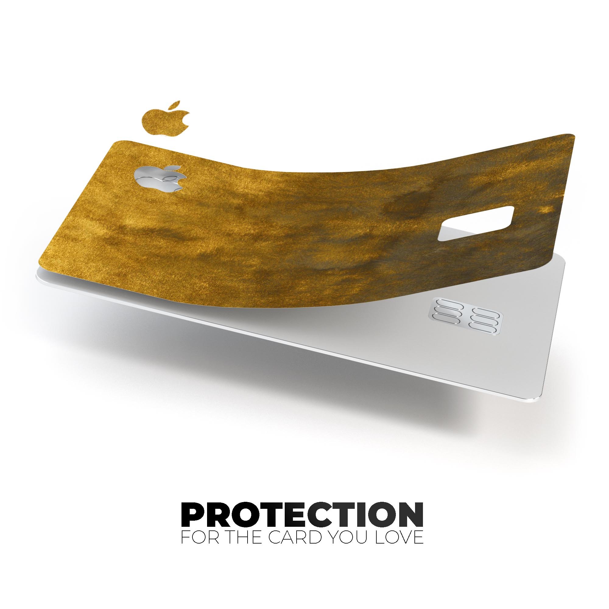 Fading Golden Fire Field V2 decal skin for Apple Card, showcasing a vibrant design with premium vinyl finish.