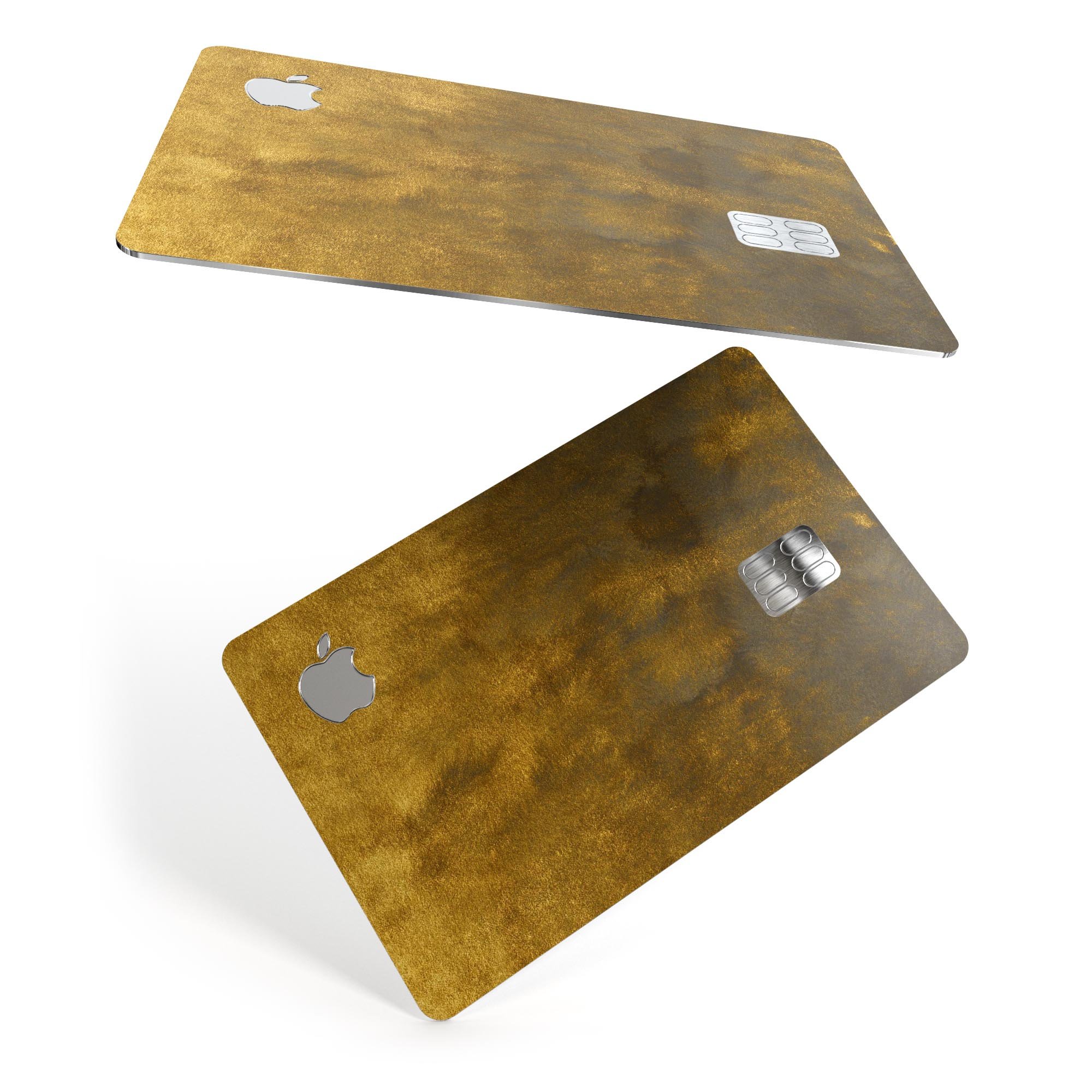 Fading Golden Fire Field V2 decal skin for Apple Card, showcasing a vibrant design with premium vinyl finish.