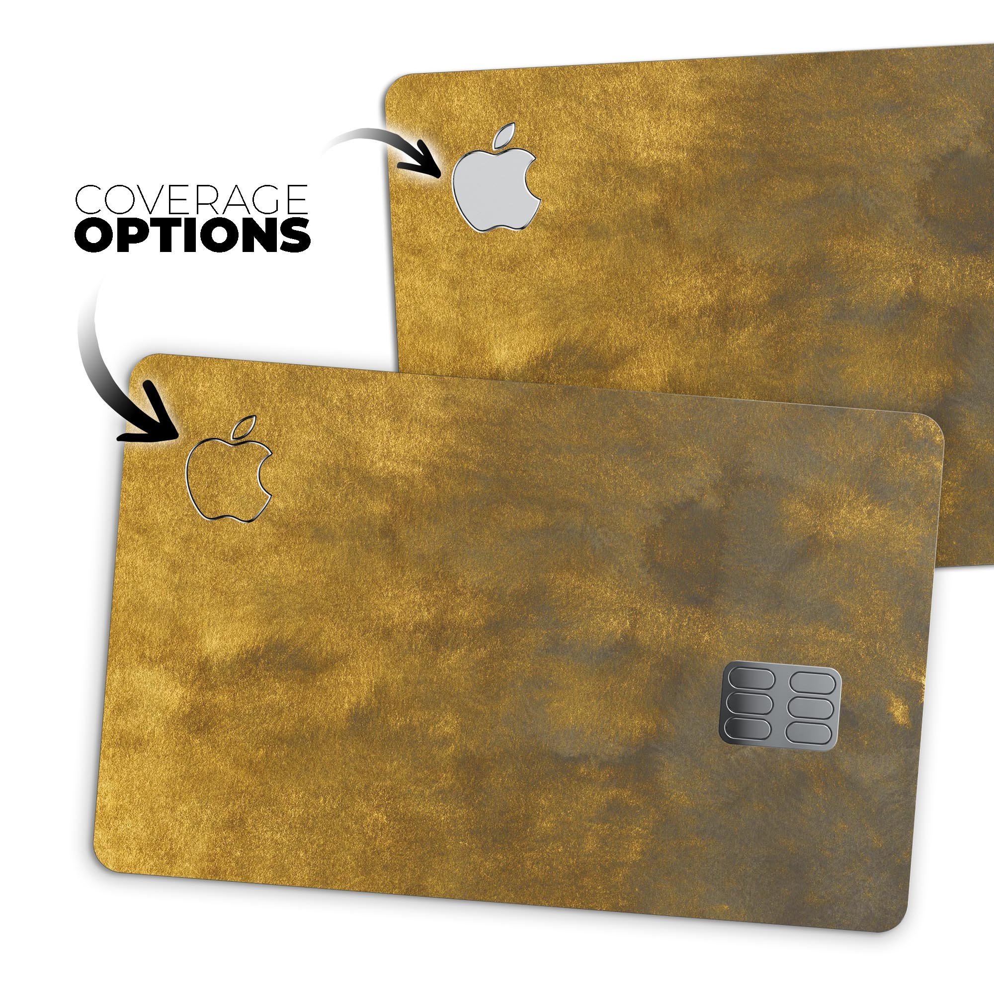 Fading Golden Fire Field V2 decal skin for Apple Card, showcasing a vibrant design with premium vinyl finish.