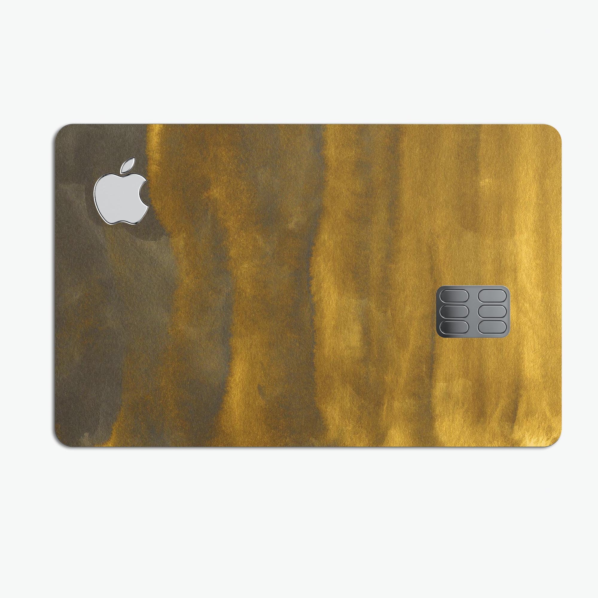 Fading Golden Ridges decal skin-kit for Apple Card, showcasing premium vinyl design with a stylish finish.