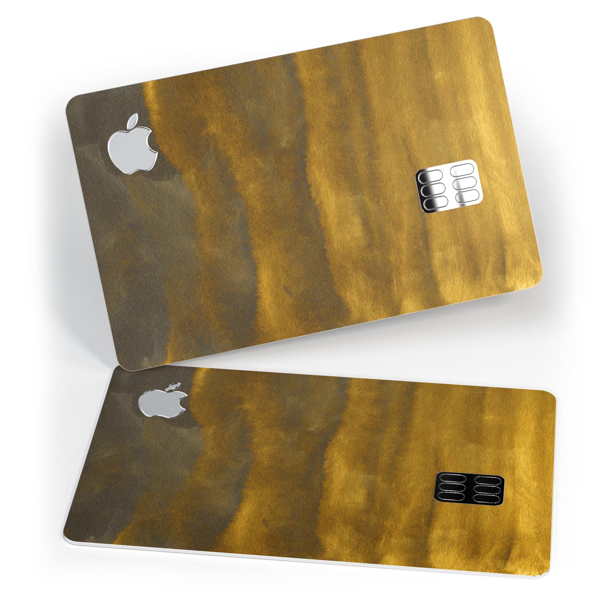 Fading Golden Ridges decal skin-kit for Apple Card, showcasing premium vinyl design with a stylish finish.