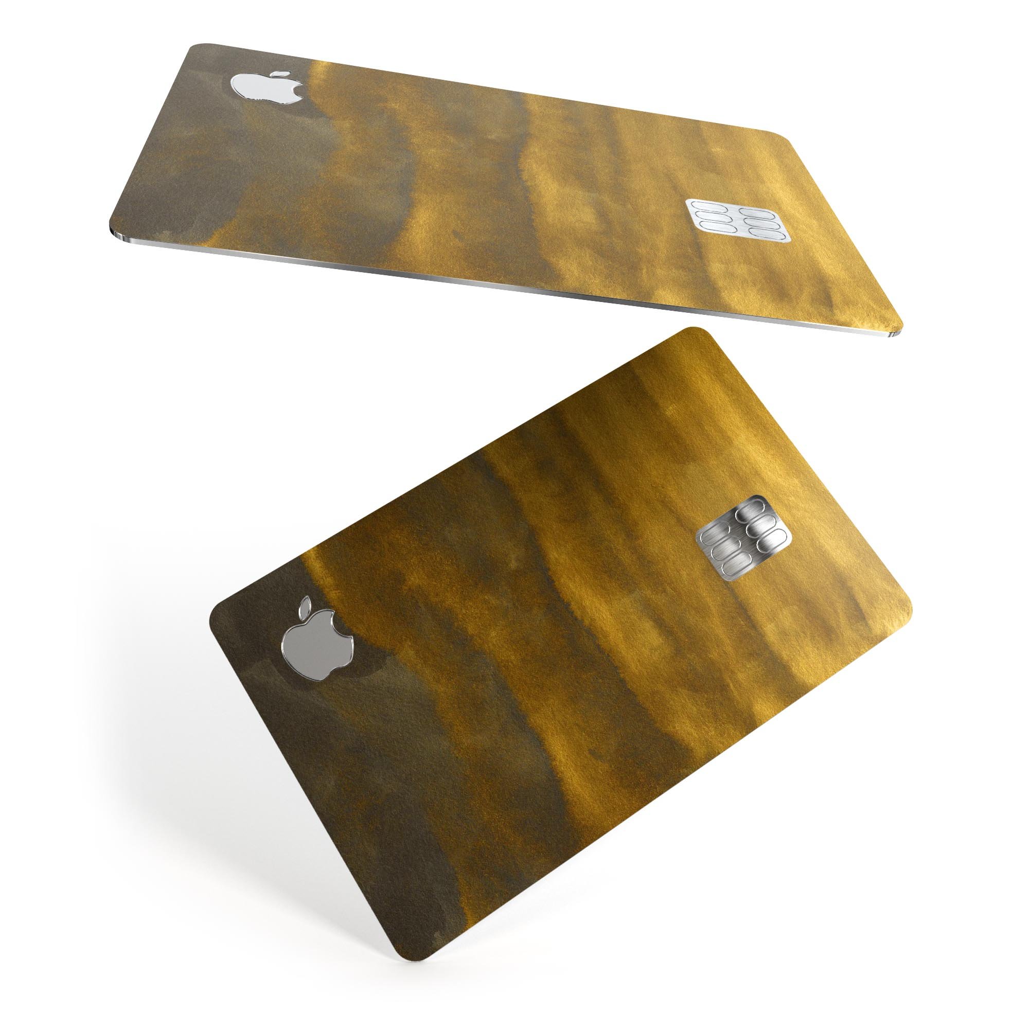 Fading Golden Ridges decal skin-kit for Apple Card, showcasing premium vinyl design with a stylish finish.