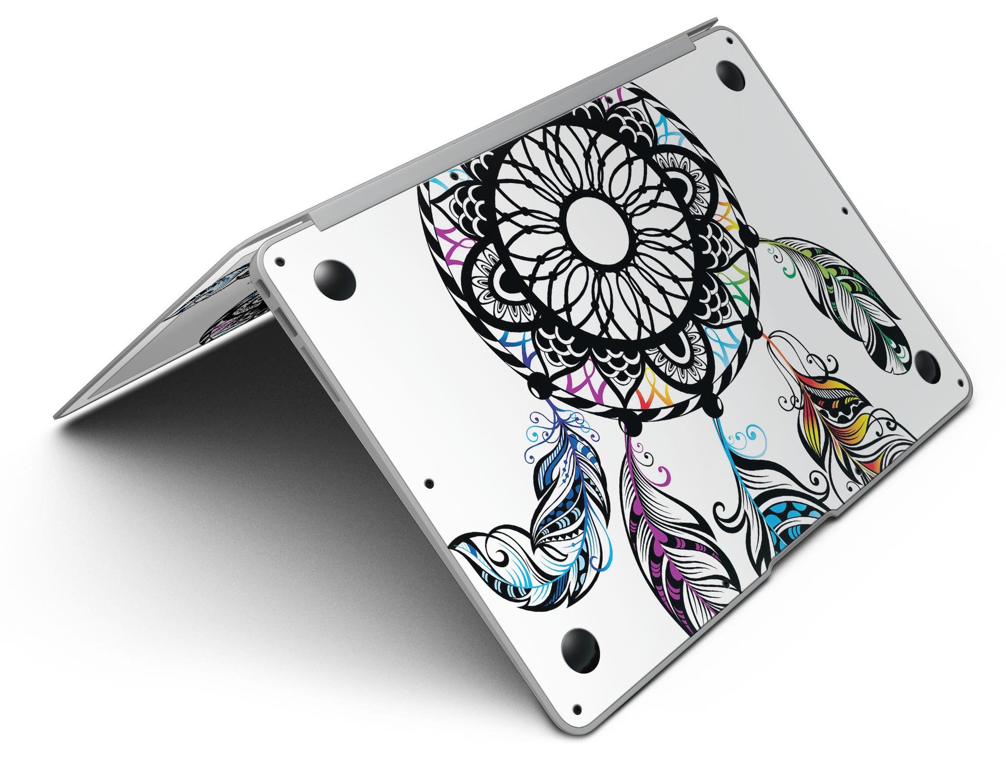 Fancy Dreamcatcher MacBook Air Skin Kit showcasing vibrant design and premium vinyl material.