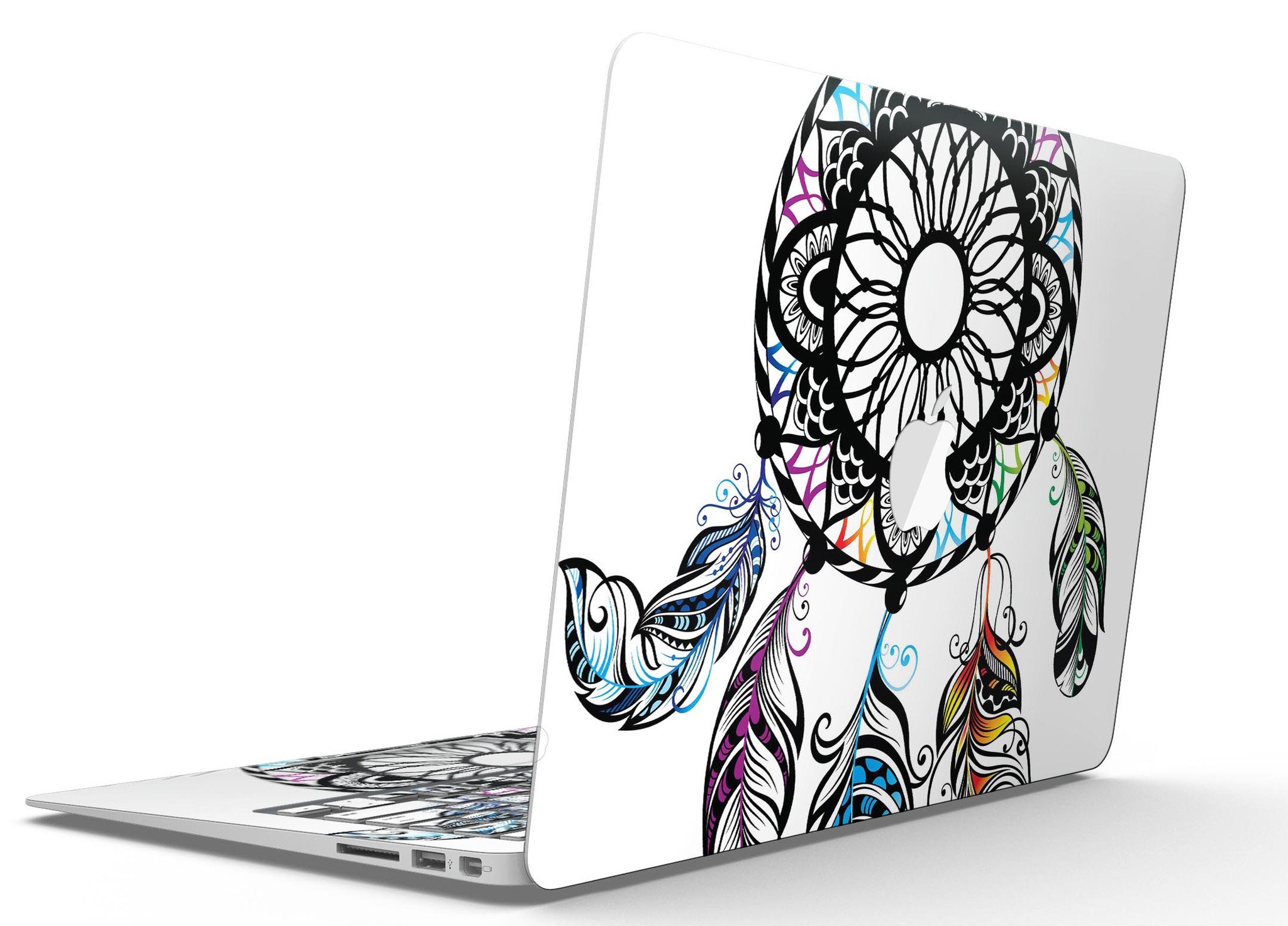 Fancy Dreamcatcher MacBook Air Skin Kit showcasing vibrant design and premium vinyl material.