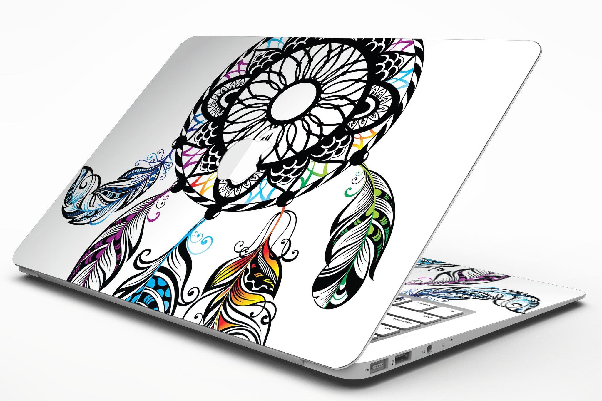 Fancy Dreamcatcher MacBook Air Skin Kit showcasing vibrant design and premium vinyl material.