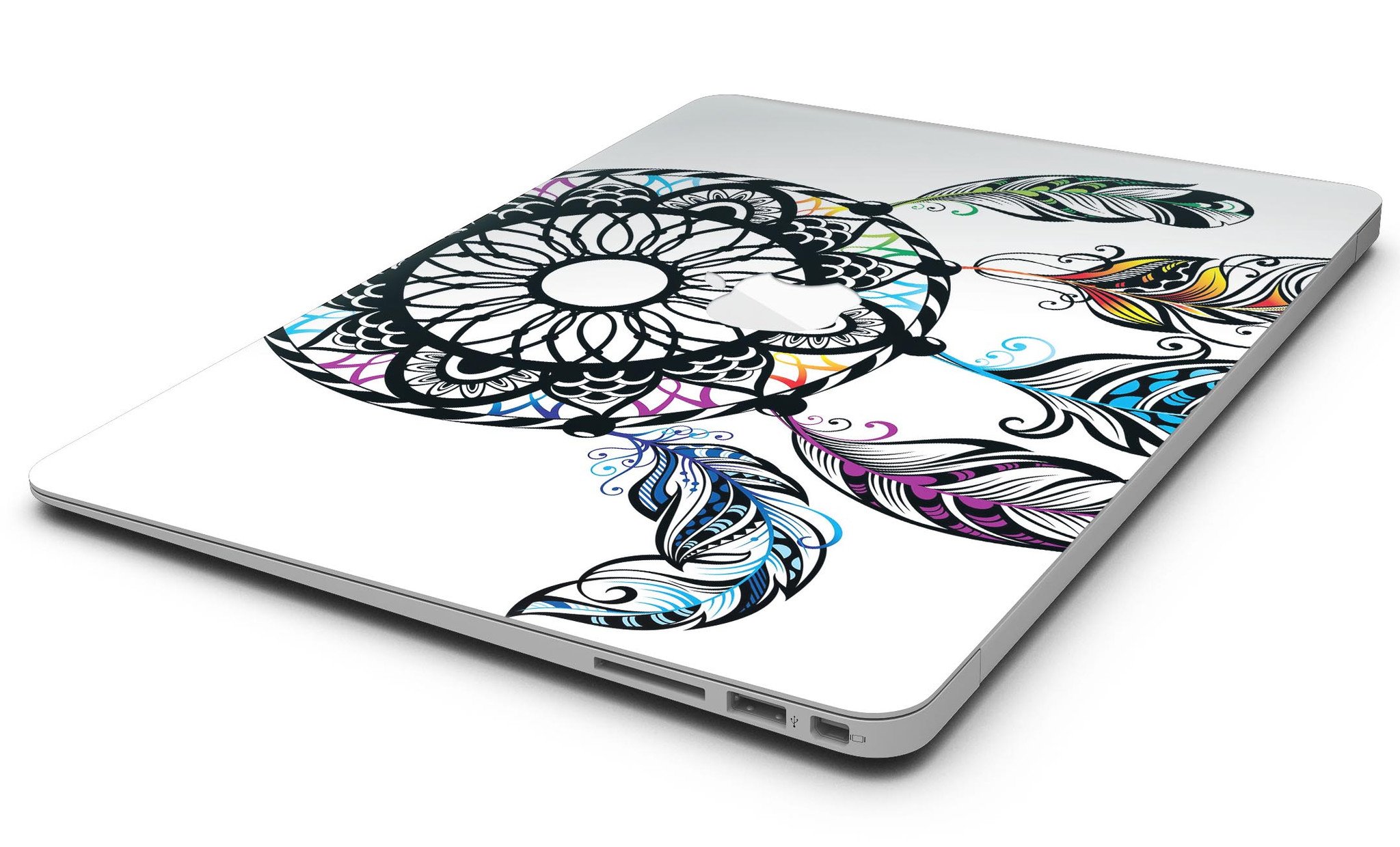 Fancy Dreamcatcher MacBook Air Skin Kit showcasing vibrant design and premium vinyl material.