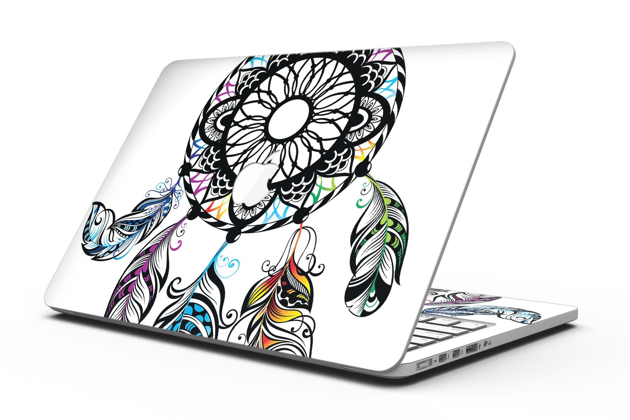 Fancy Dreamcatcher skin for MacBook Pro with Retina Display, showcasing vibrant design and premium vinyl material.