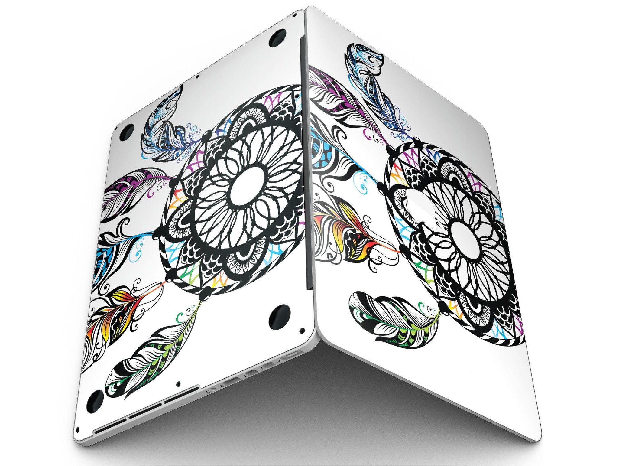 Fancy Dreamcatcher skin for MacBook Pro with Retina Display, showcasing vibrant design and premium vinyl material.