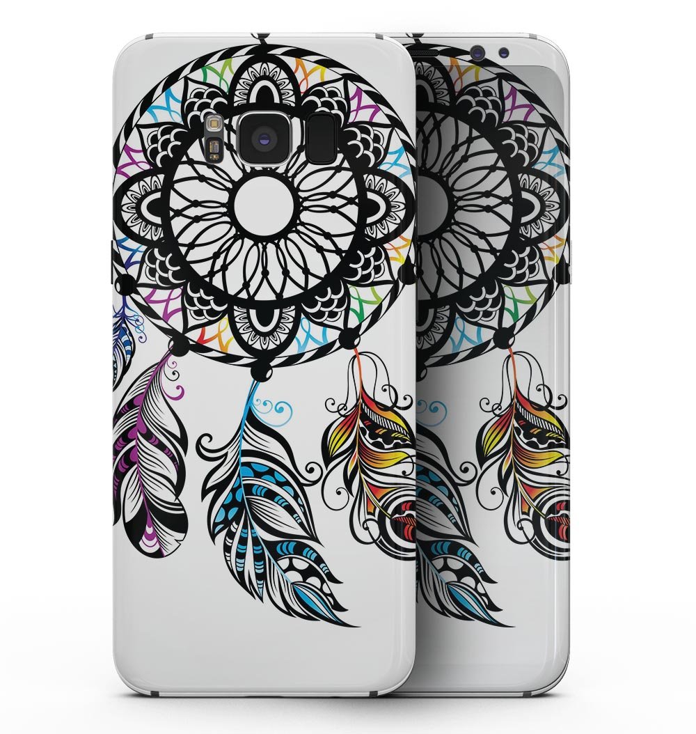 Fancy Dreamcatcher Full-Body Skin Kit for Samsung Galaxy S8, showcasing vibrant design and premium vinyl material.