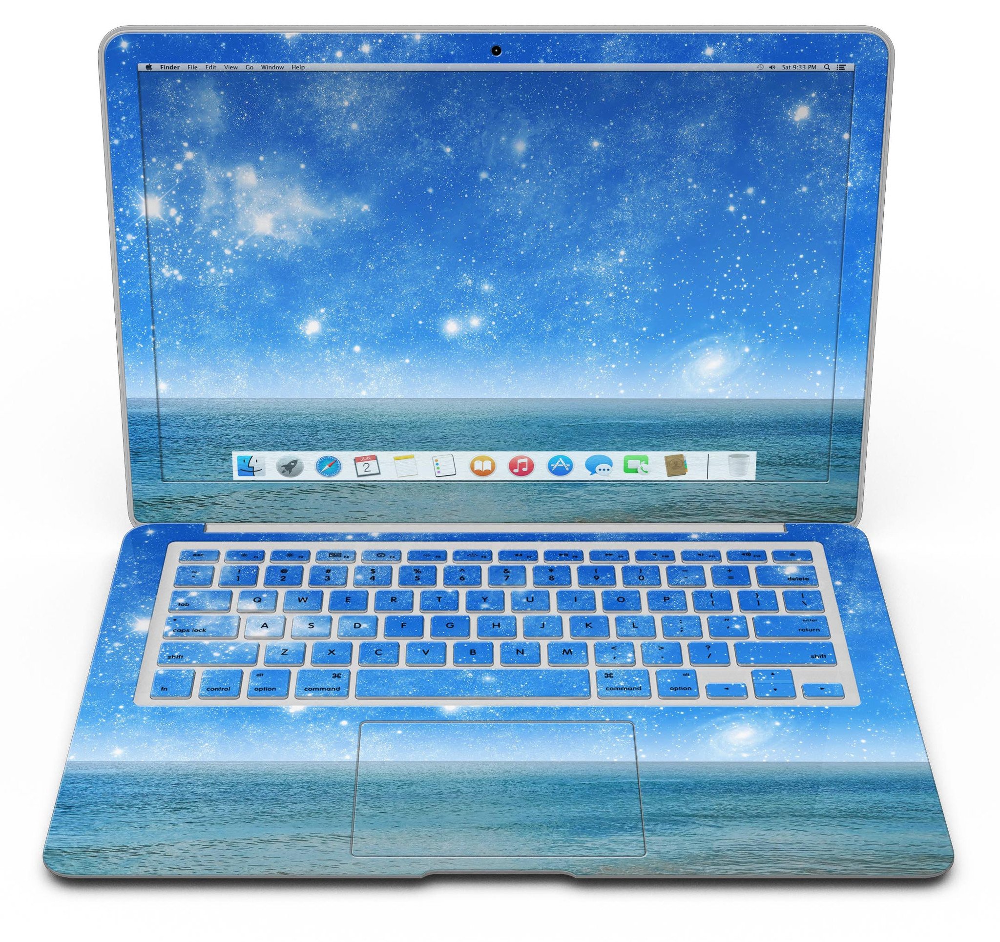 Fantasy Fantasea MacBook Air Skin Kit showcasing vibrant design and premium vinyl material.